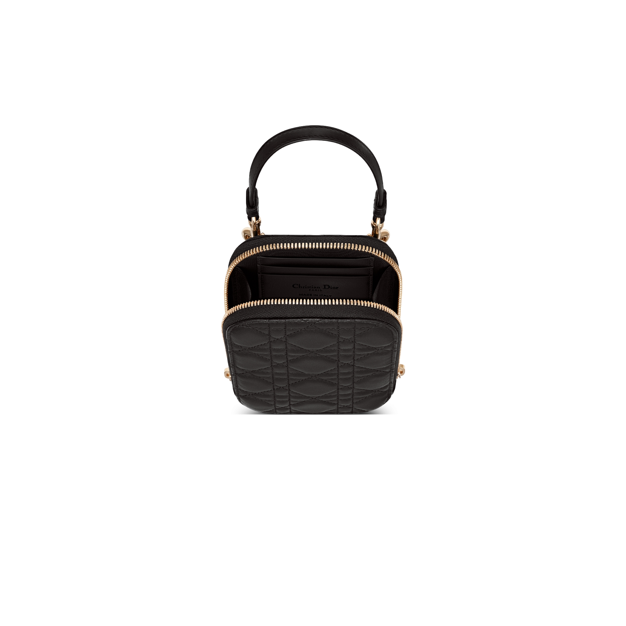 Lady Dior Call'in Dior 手机袋 黑色羊皮革藤格纹 E06