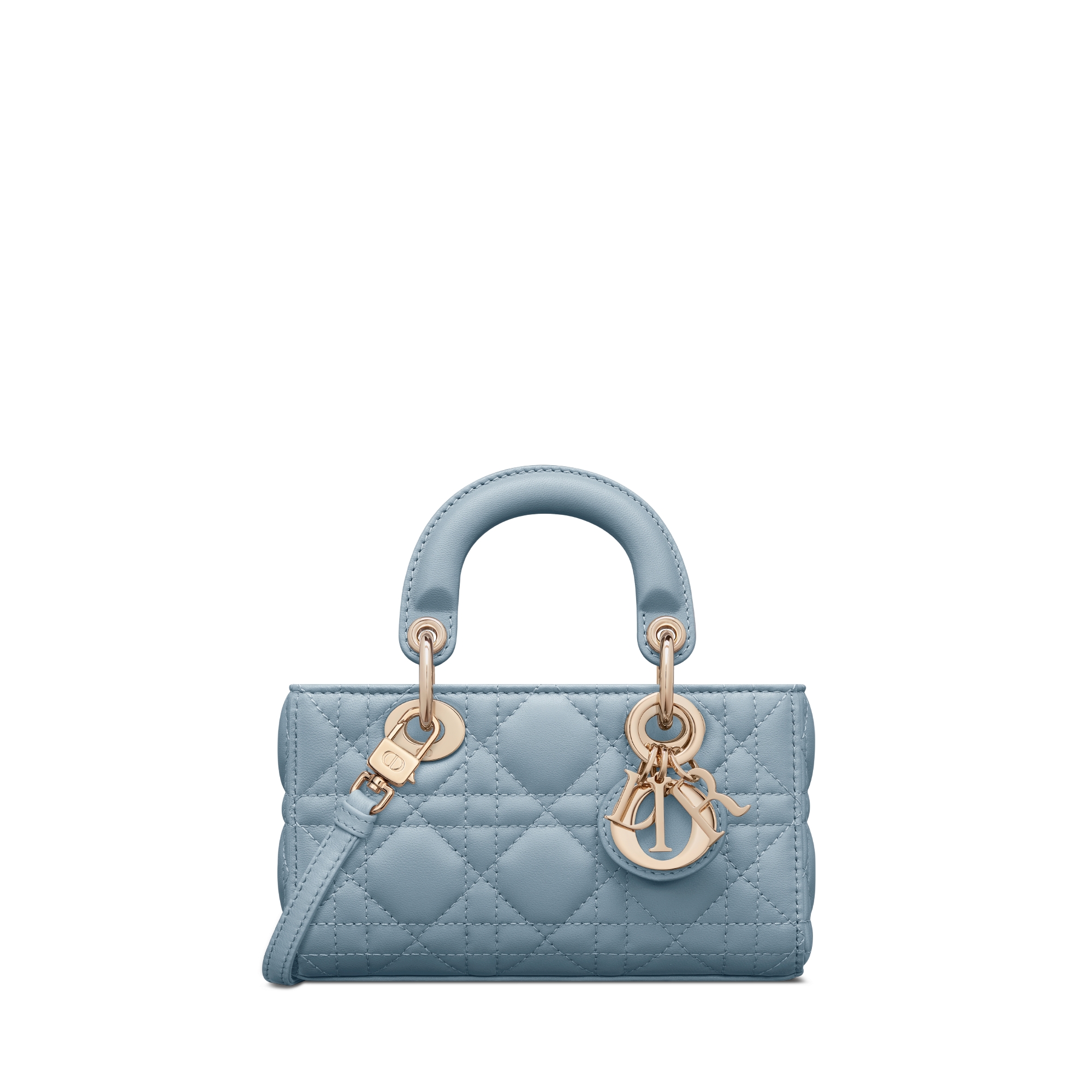 Lady D-Joy 超迷你手袋 云雾蓝羊皮革藤格纹 E01