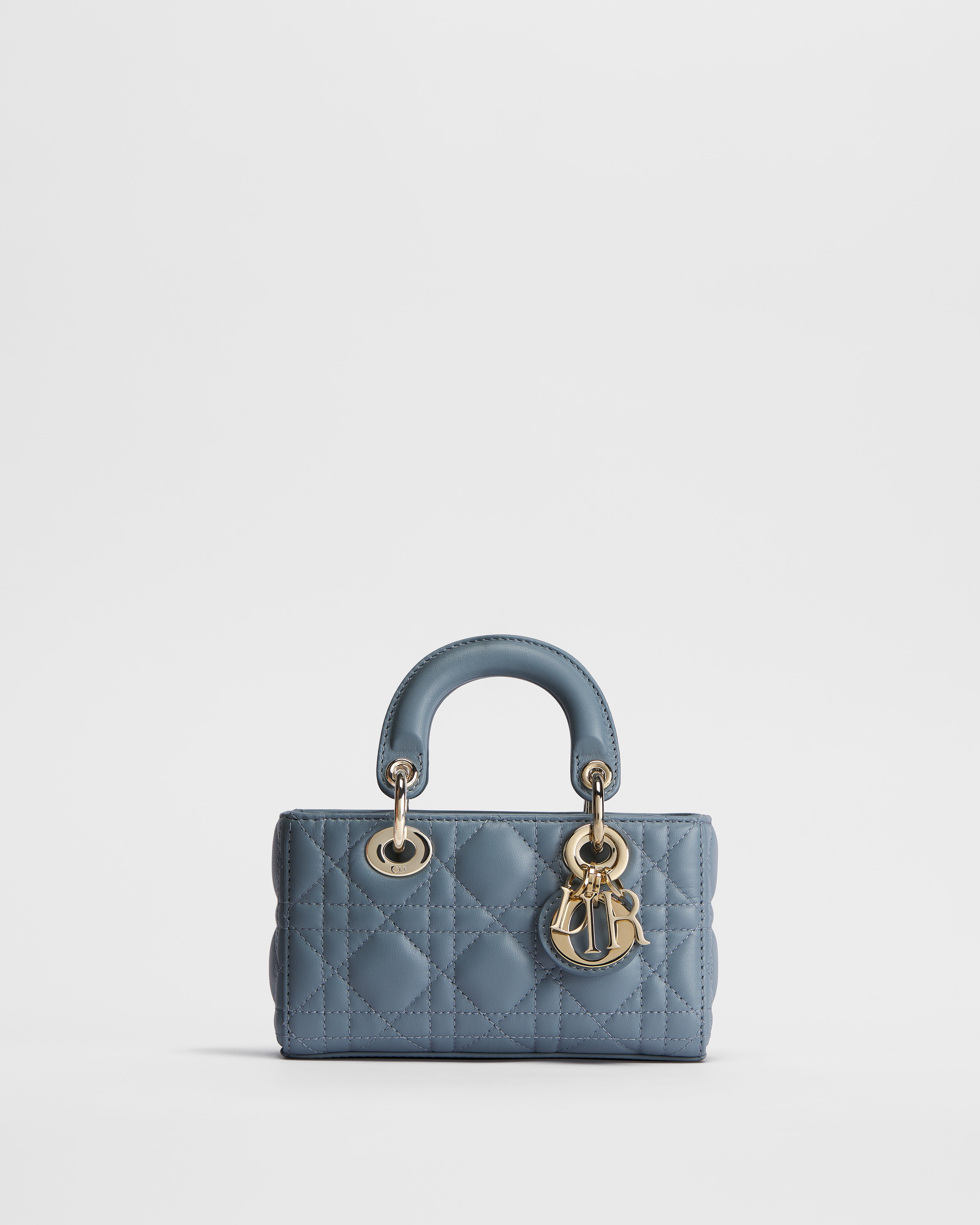 Lady D-Joy 超迷你手袋 云雾蓝羊皮革藤格纹 E01