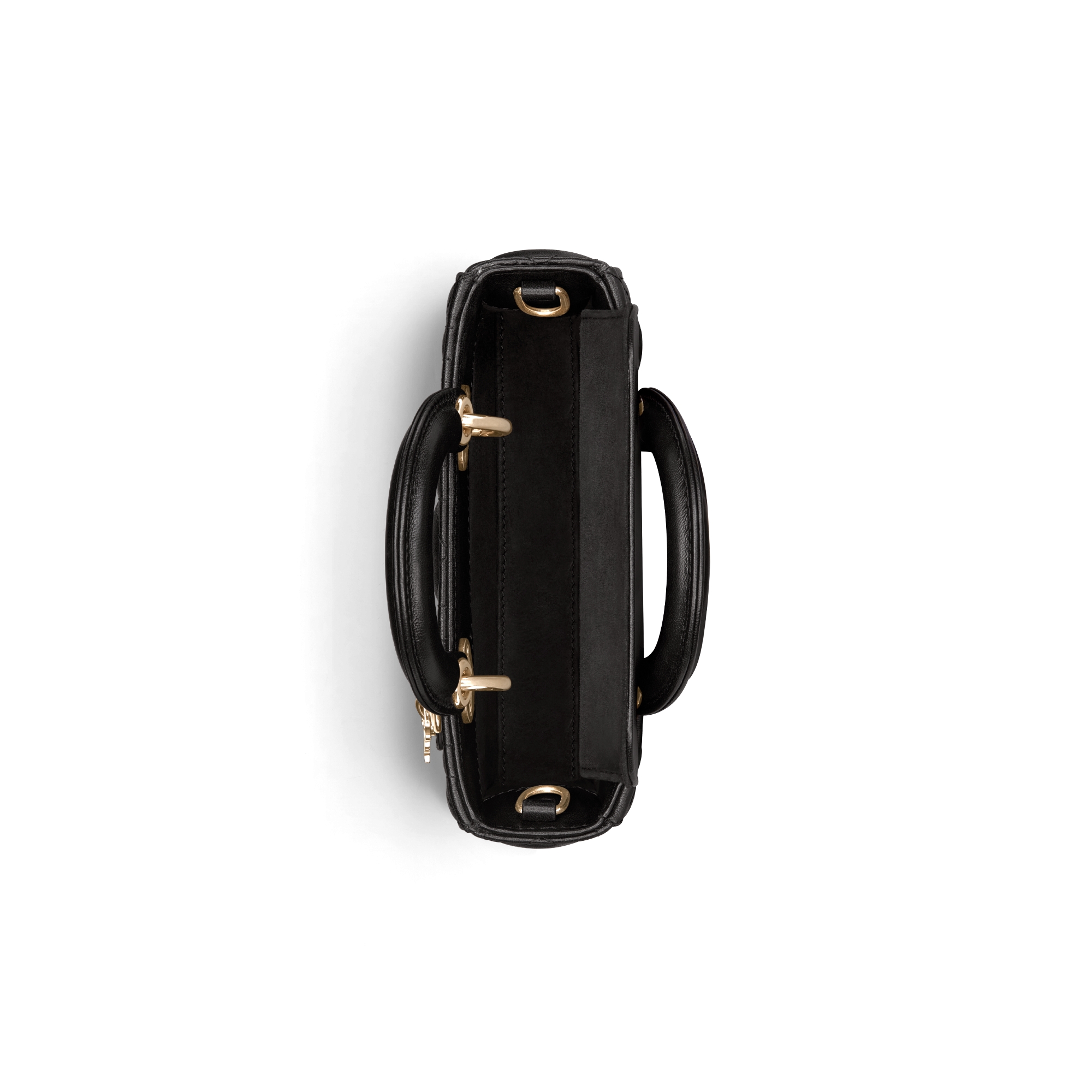 Lady D-Joy 超迷你手袋 黑色羊皮革藤格纹 E06