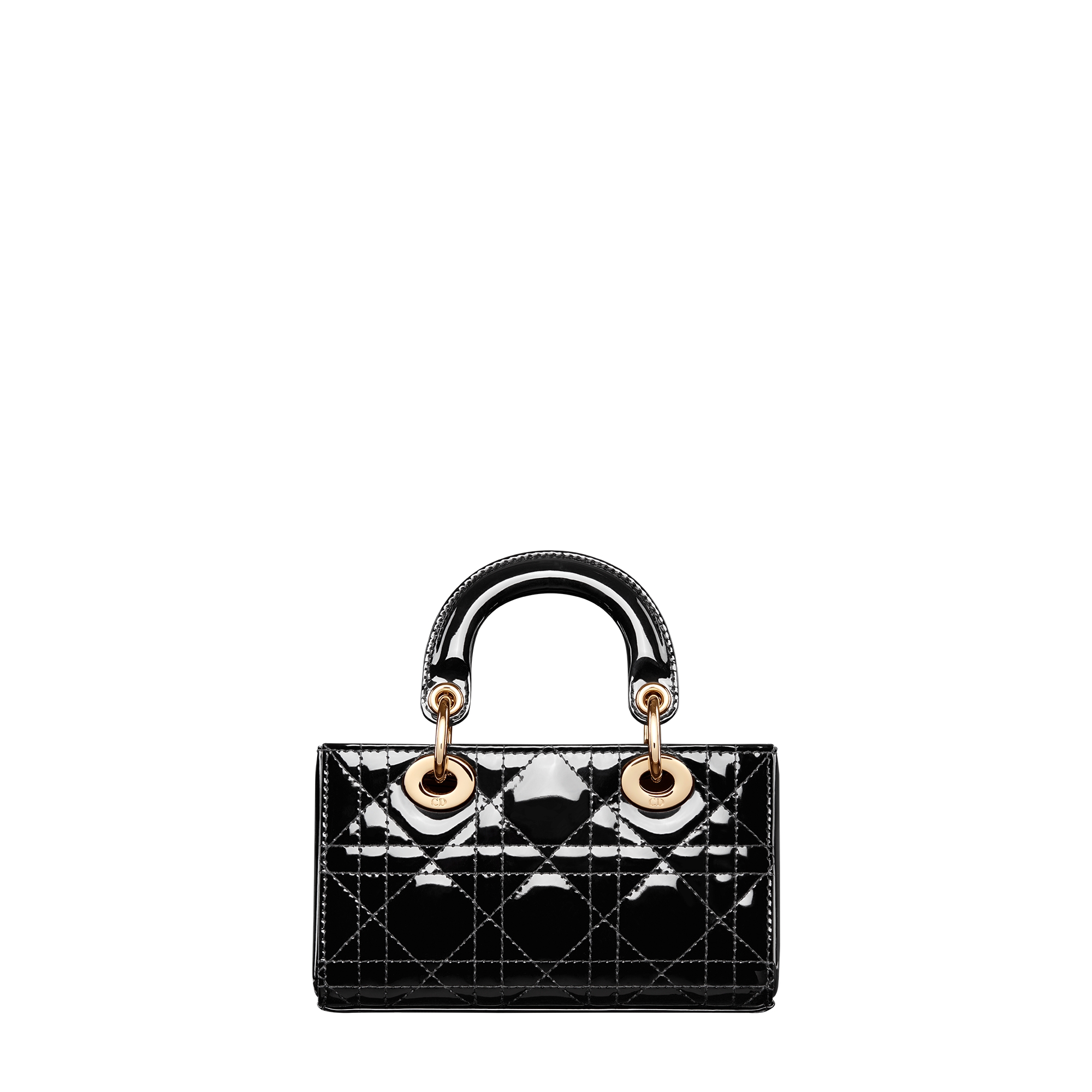 Lady D-Joy 超迷你手袋 黑色漆皮牛皮革藤格纹 E08