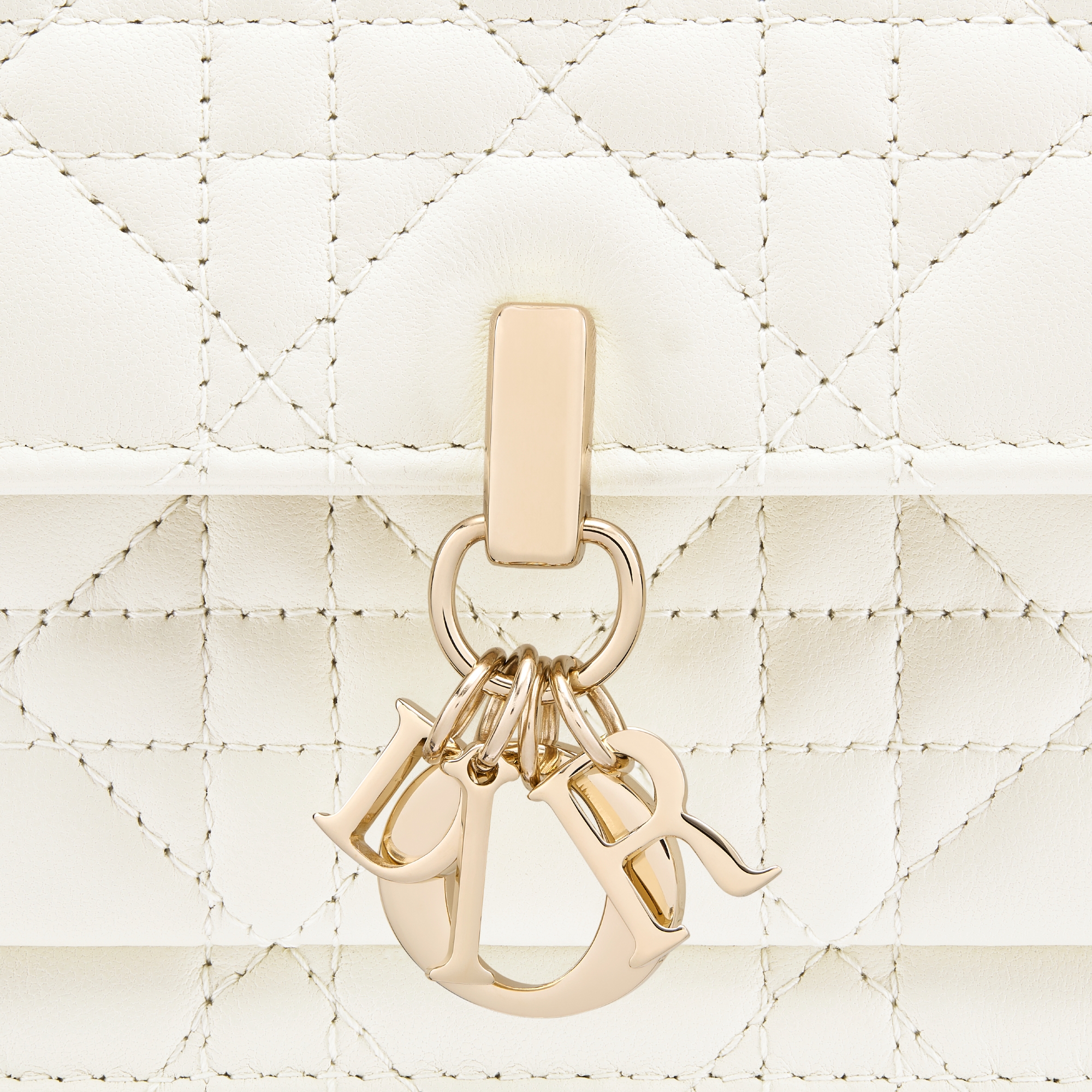 My Dior Daily 链条手袋 奶白色羊皮革藤格纹 E09