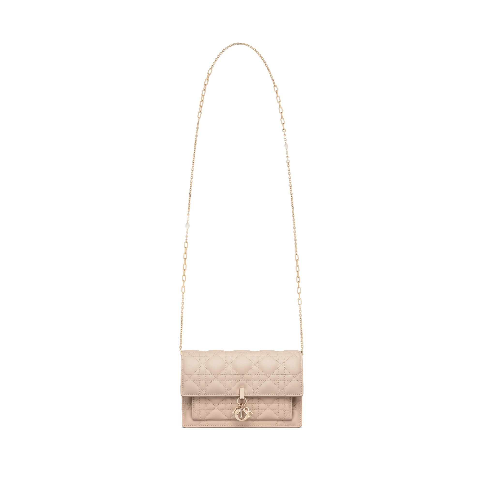 My Dior Daily 链条手袋 胭脂米色羊皮革藤格纹 E07