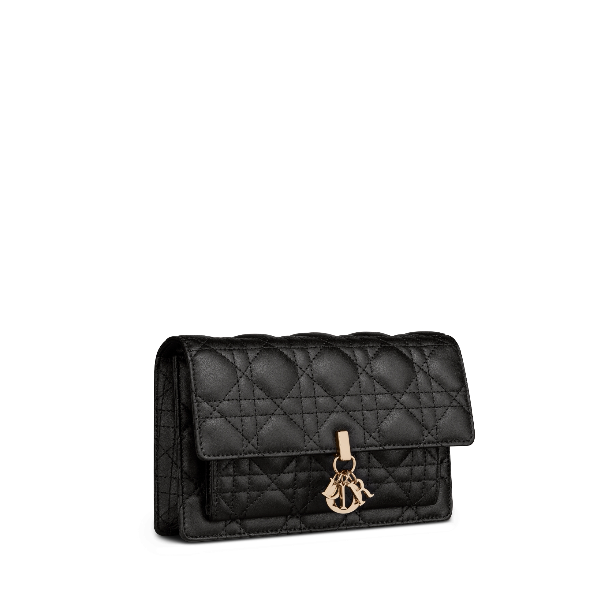 My Dior Daily 链条手袋 黑色羊皮革藤格纹 E03