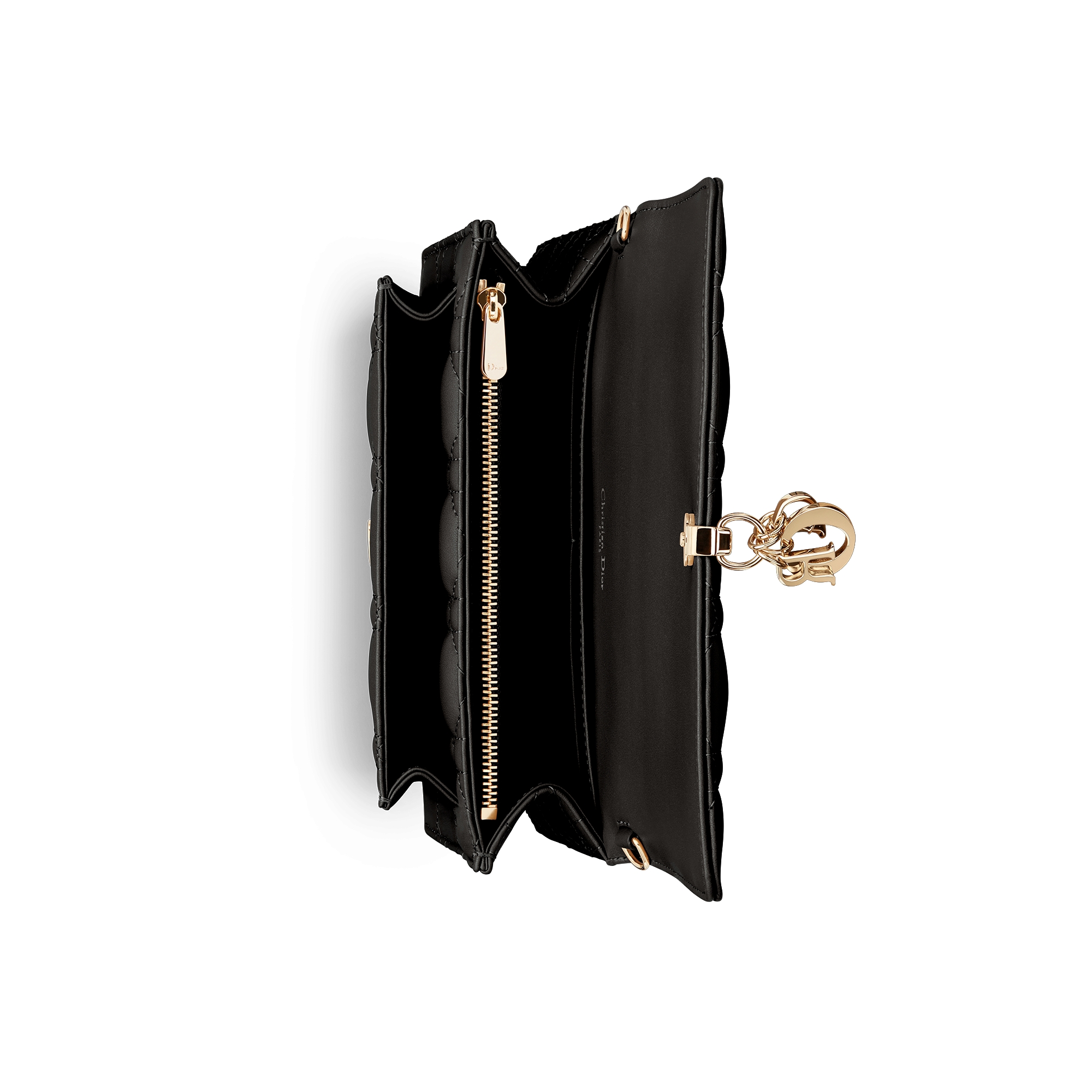 My Dior Daily 链条手袋 黑色羊皮革藤格纹 E06