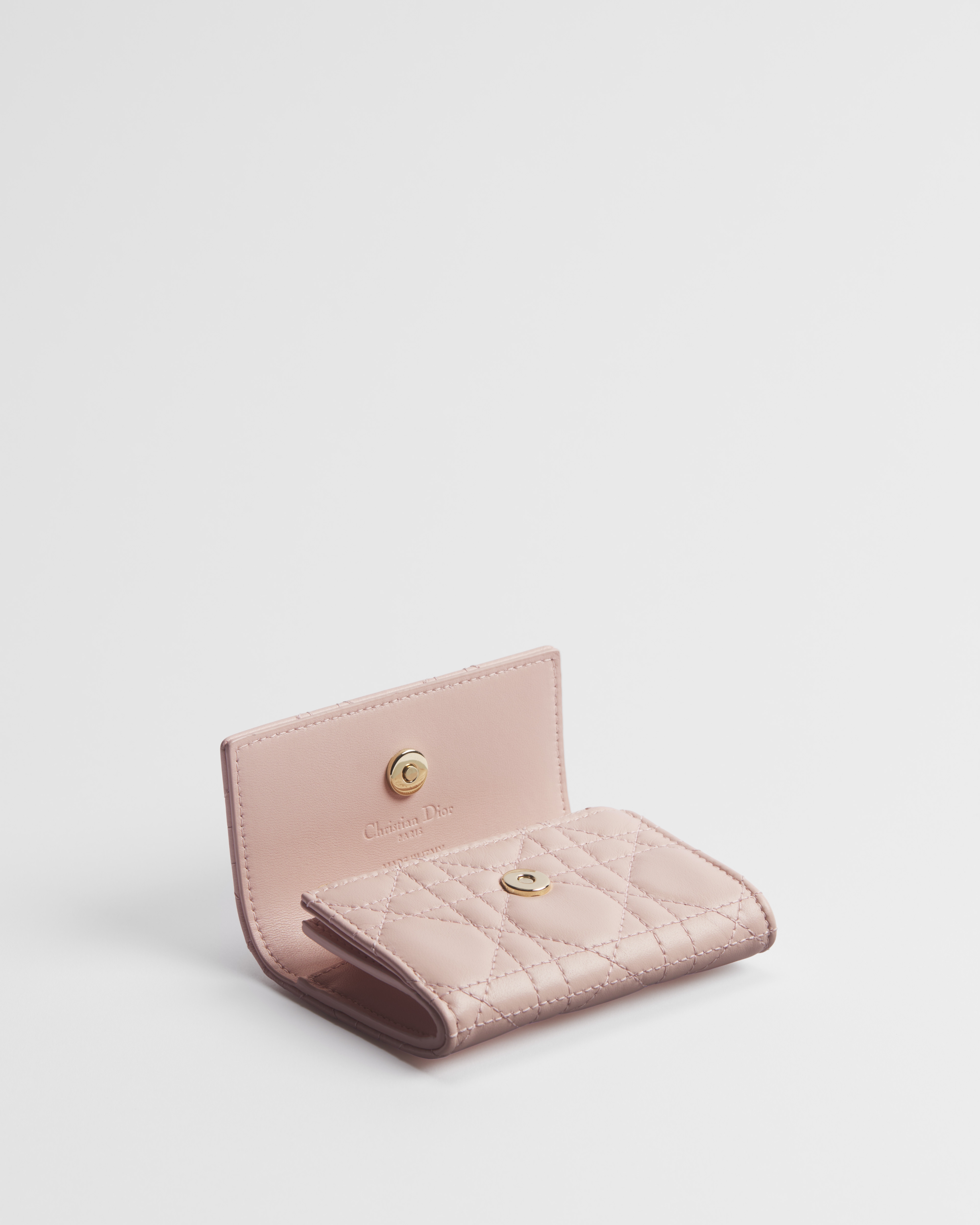 My Dior Glycine 钱包 胭脂粉色羊皮革藤格纹 E06