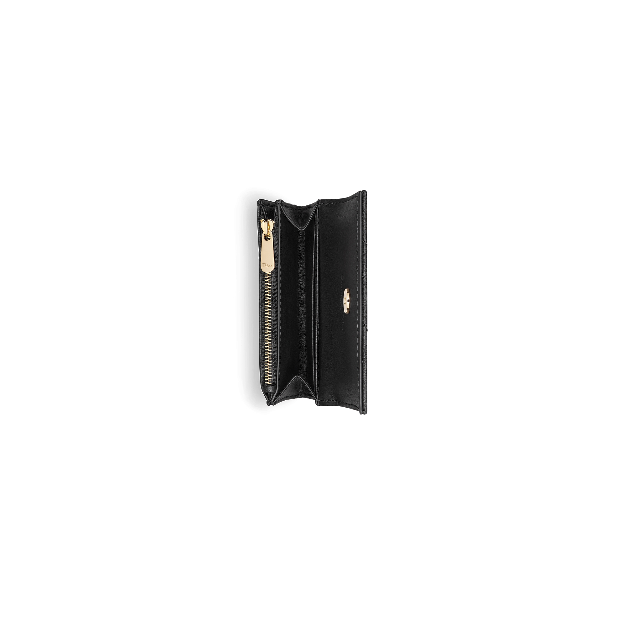 My Dior Glycine 钱包 黑色羊皮革藤格纹 E06