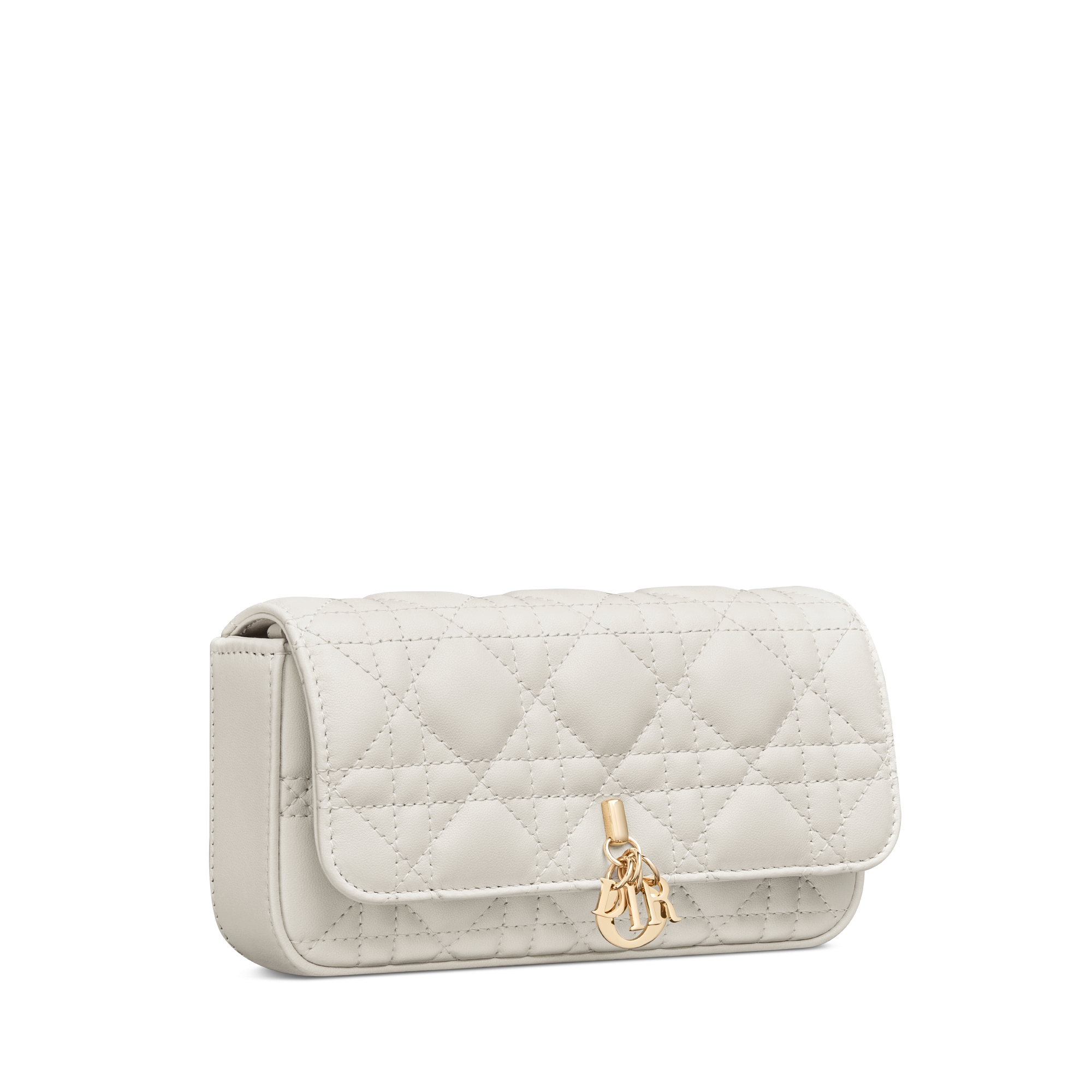 My Dior - Dior Talk 手机包 奶白色羊皮革藤格纹 E03