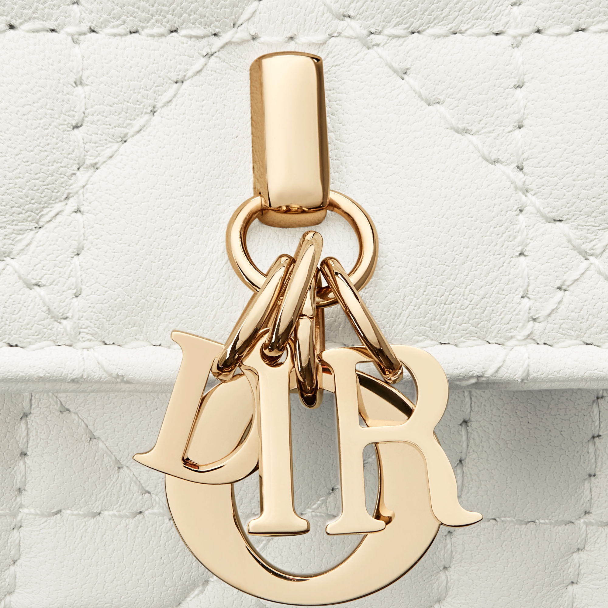 My Dior - Dior Talk 手机包 奶白色羊皮革藤格纹 E09