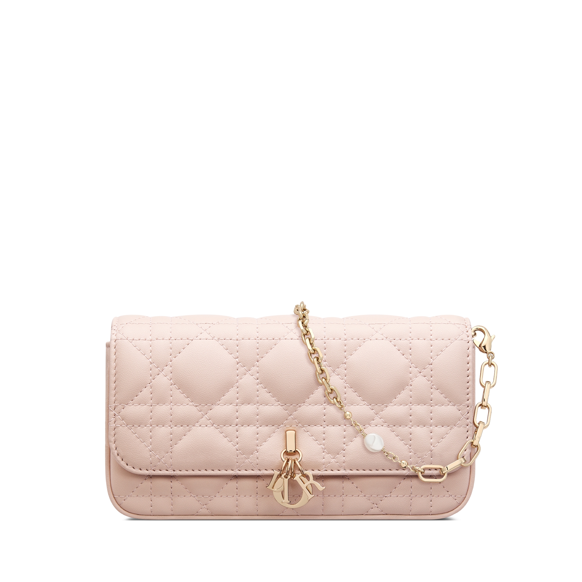 My Dior - Dior Talk 手机包 胭脂粉色羊皮革藤格纹 E01