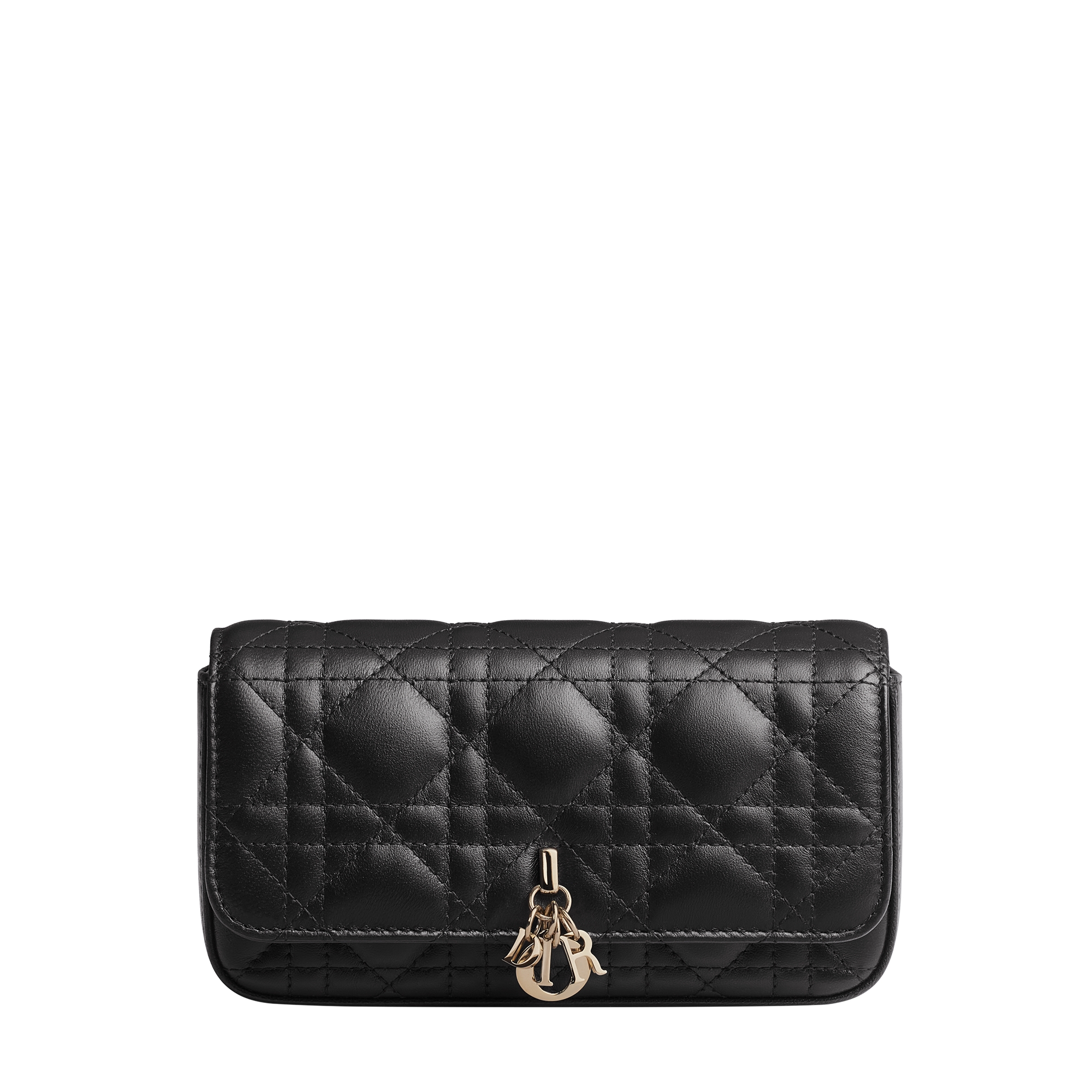  黑色羊皮革藤格纹