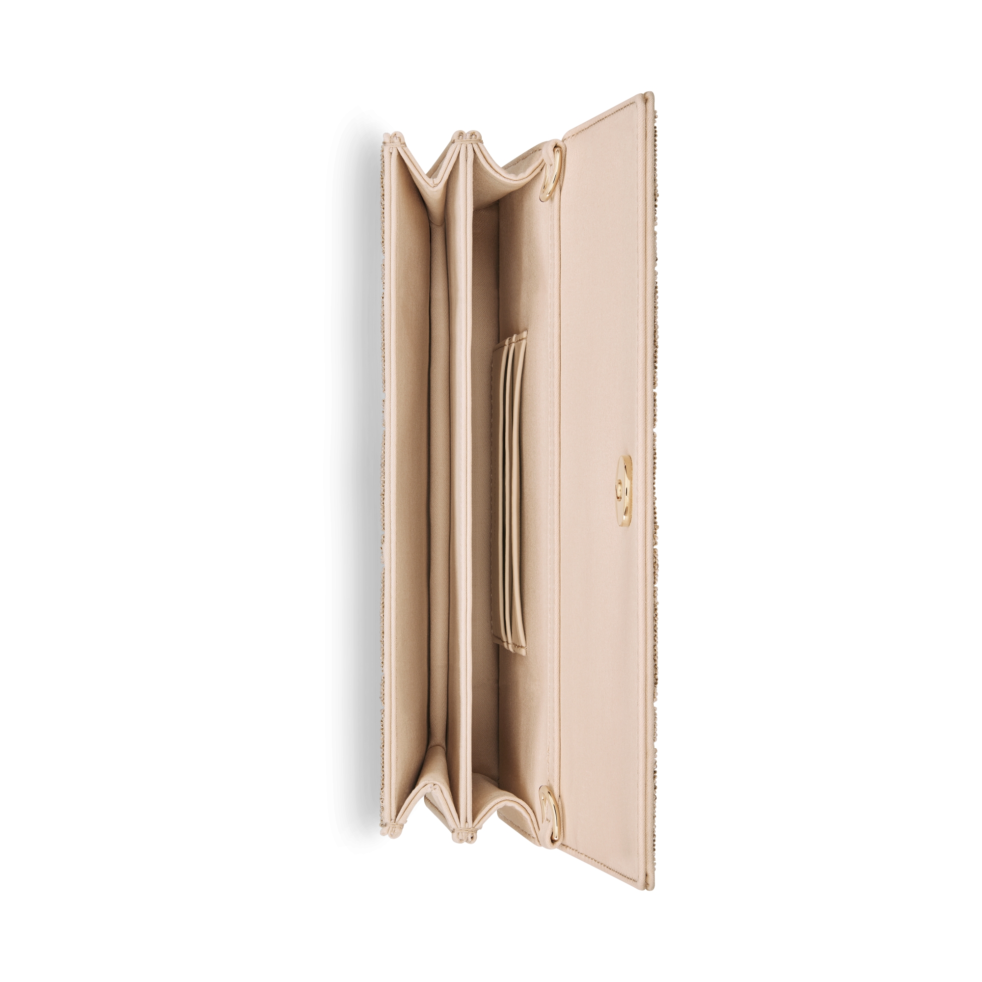 Dior Or My Dior 迷你链条手袋 焦糖米色棉质面料藤格纹迷你珠饰刺绣 E06