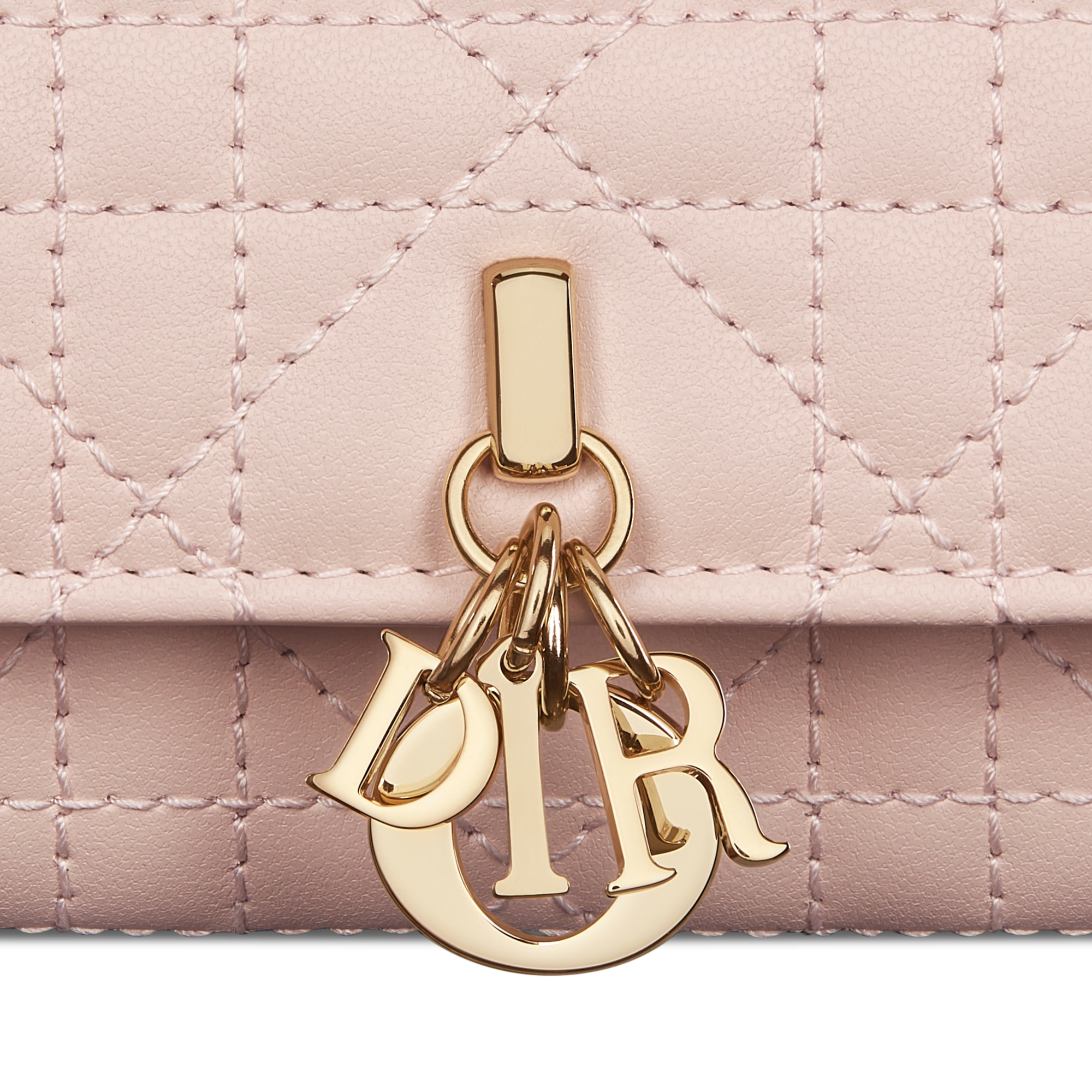 My Dior 迷你链条手袋 胭脂粉色羊皮革藤格纹 E09