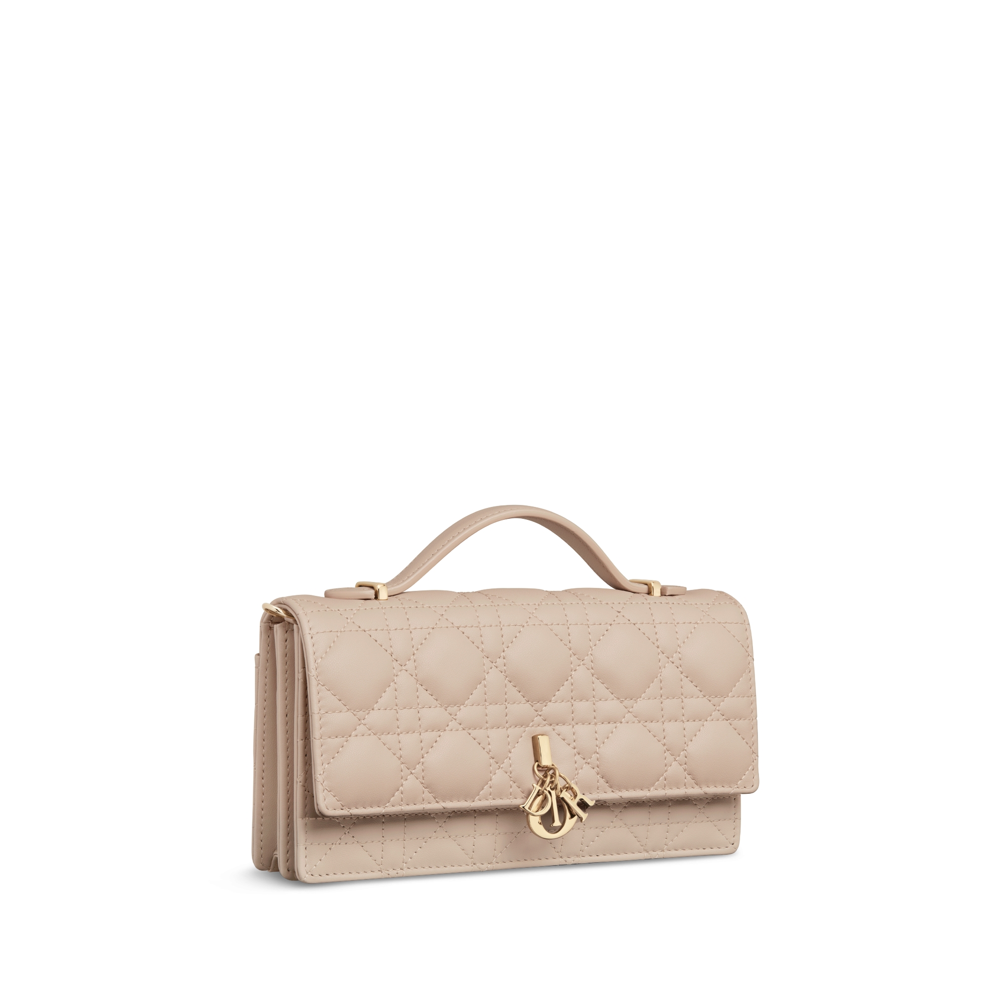 My Dior 迷你链条手袋 胭脂米色羊皮革藤格纹 E03