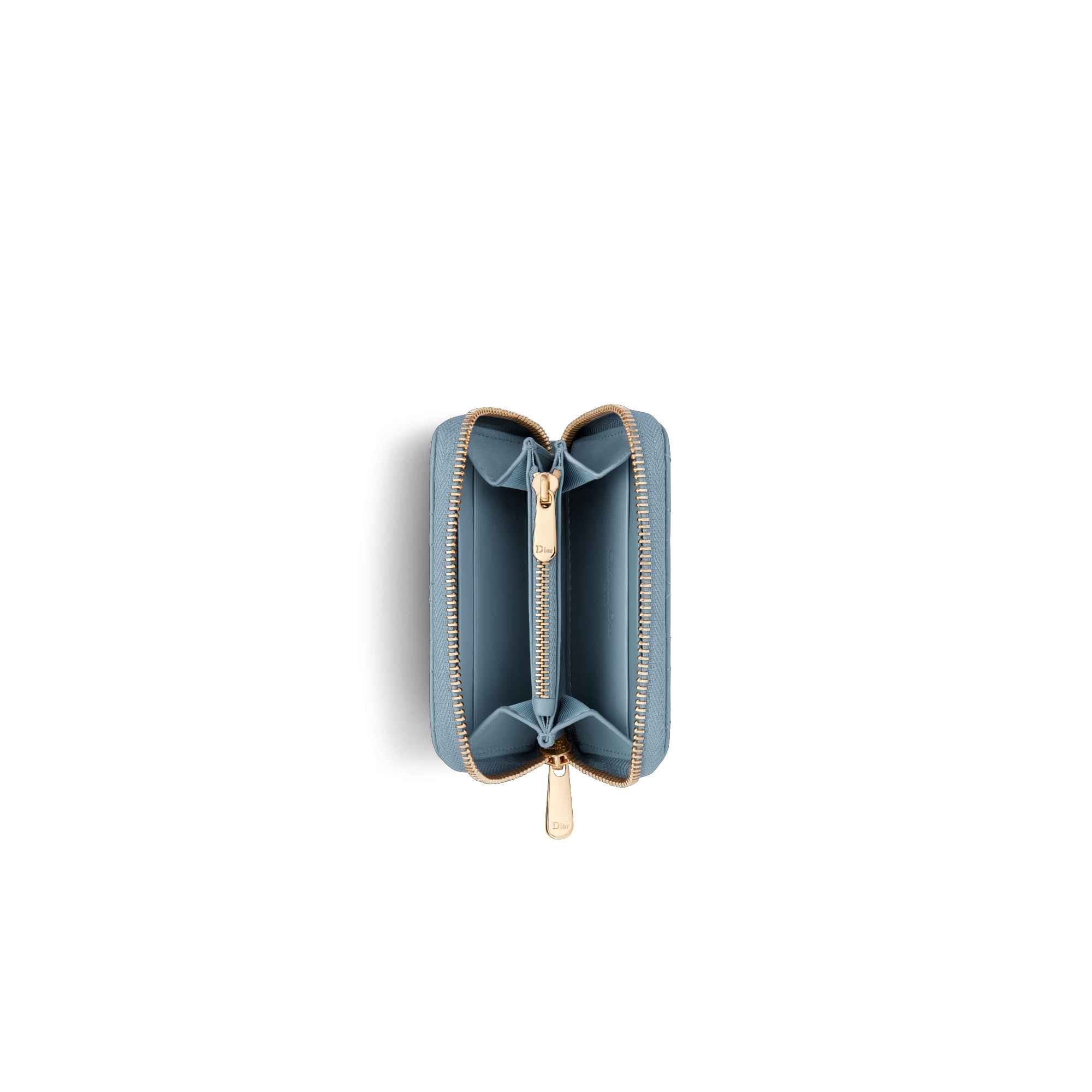 小号 Lady Dior Voyageur 小包 云雾蓝羊皮革藤格纹 E06