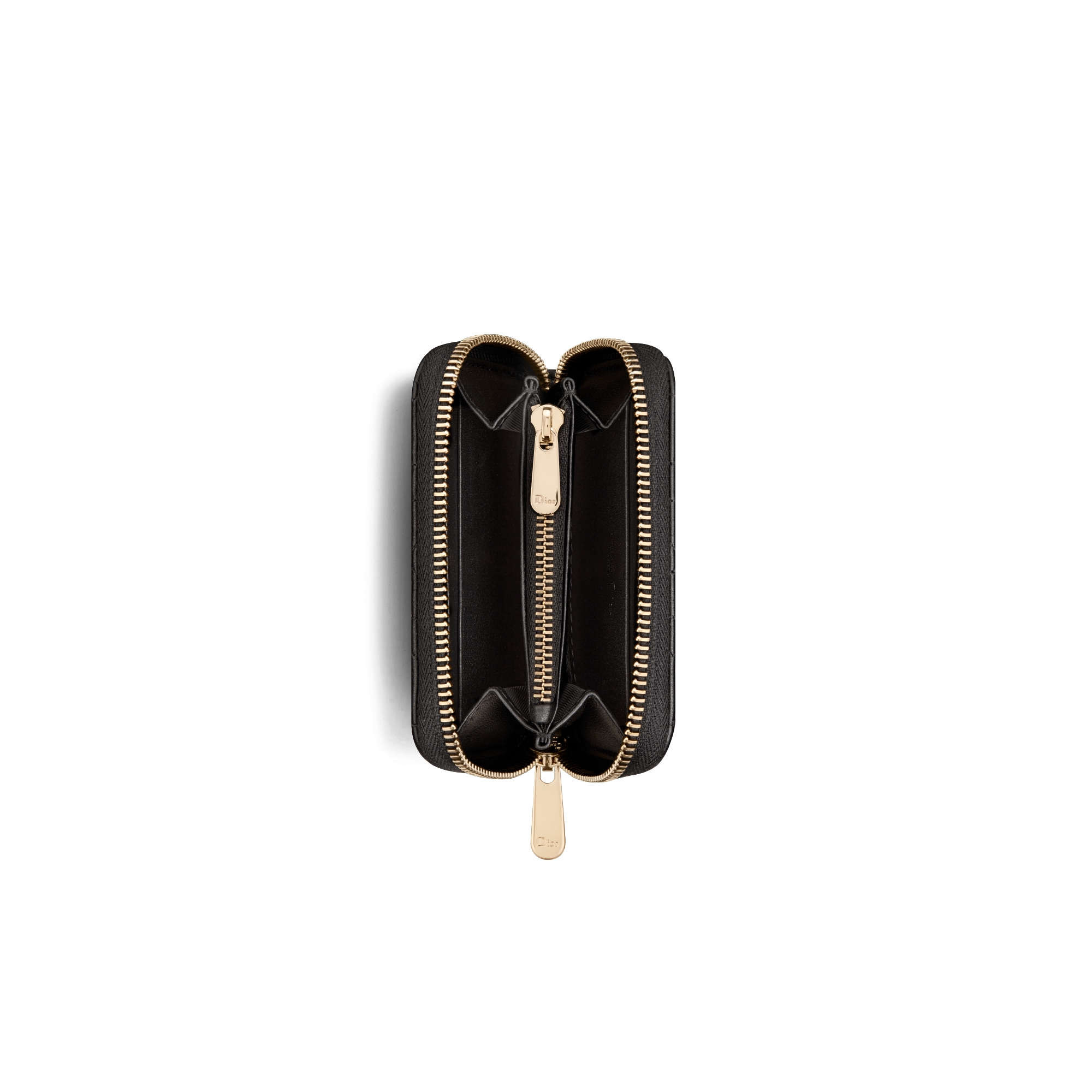 小号 Lady Dior Voyageur 小包 黑色羊皮革藤格纹 E06