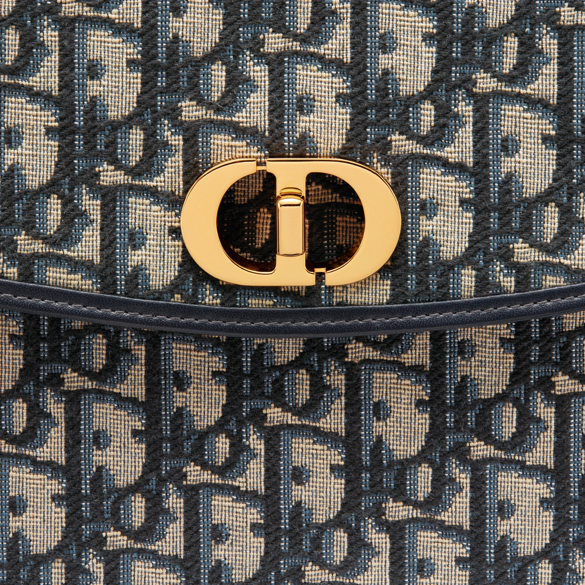 30 Montaigne Avenue 翻盖手拿包 蓝色 Oblique 印花面料 E09