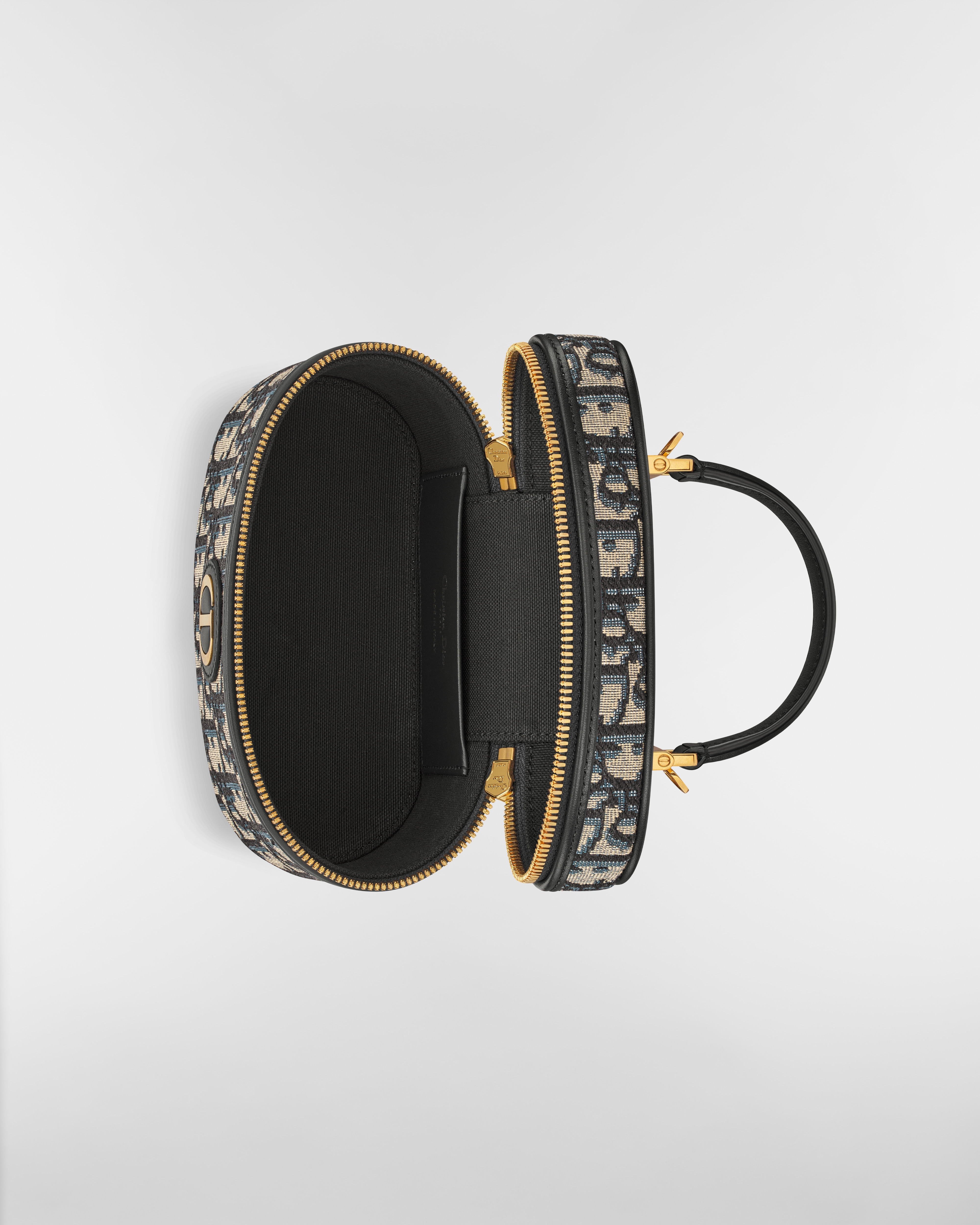 30 Montaigne 迷你 Vanity 手袋 蓝色 Oblique 印花面料 E06