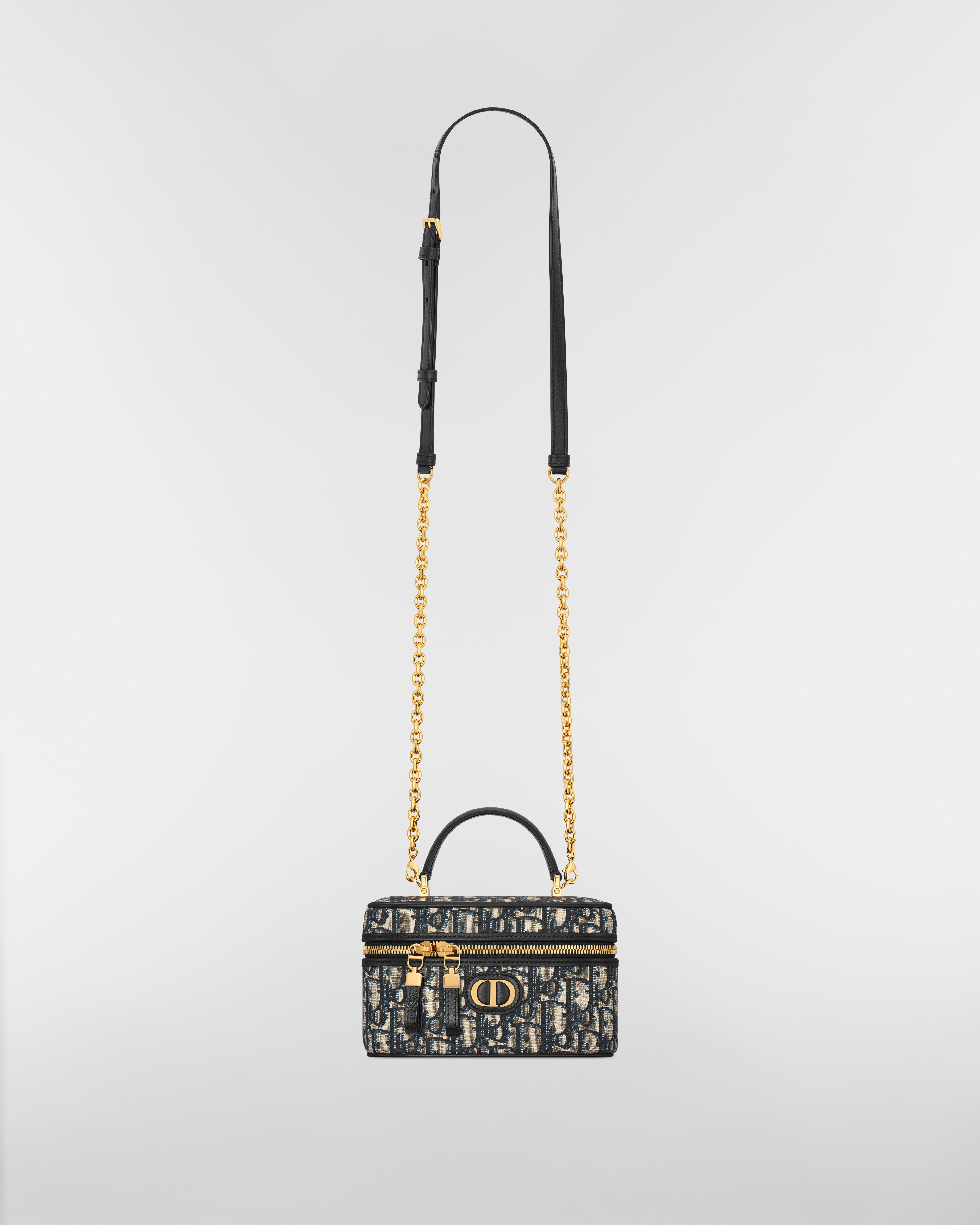 30 Montaigne 迷你 Vanity 手袋 蓝色 Oblique 印花面料 E07