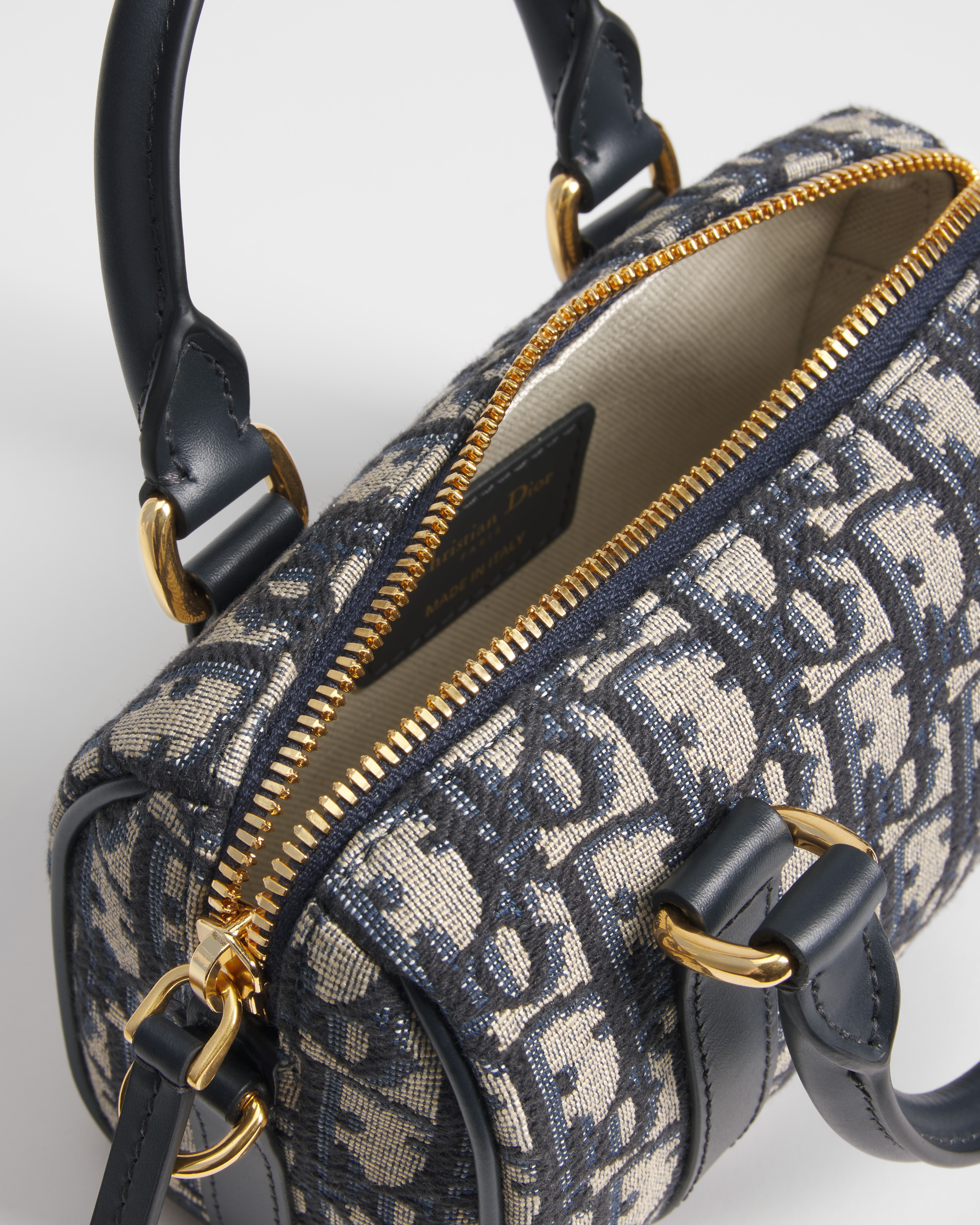 Dior Groove 17 微型手袋 蓝色 Oblique 印花面料 E11