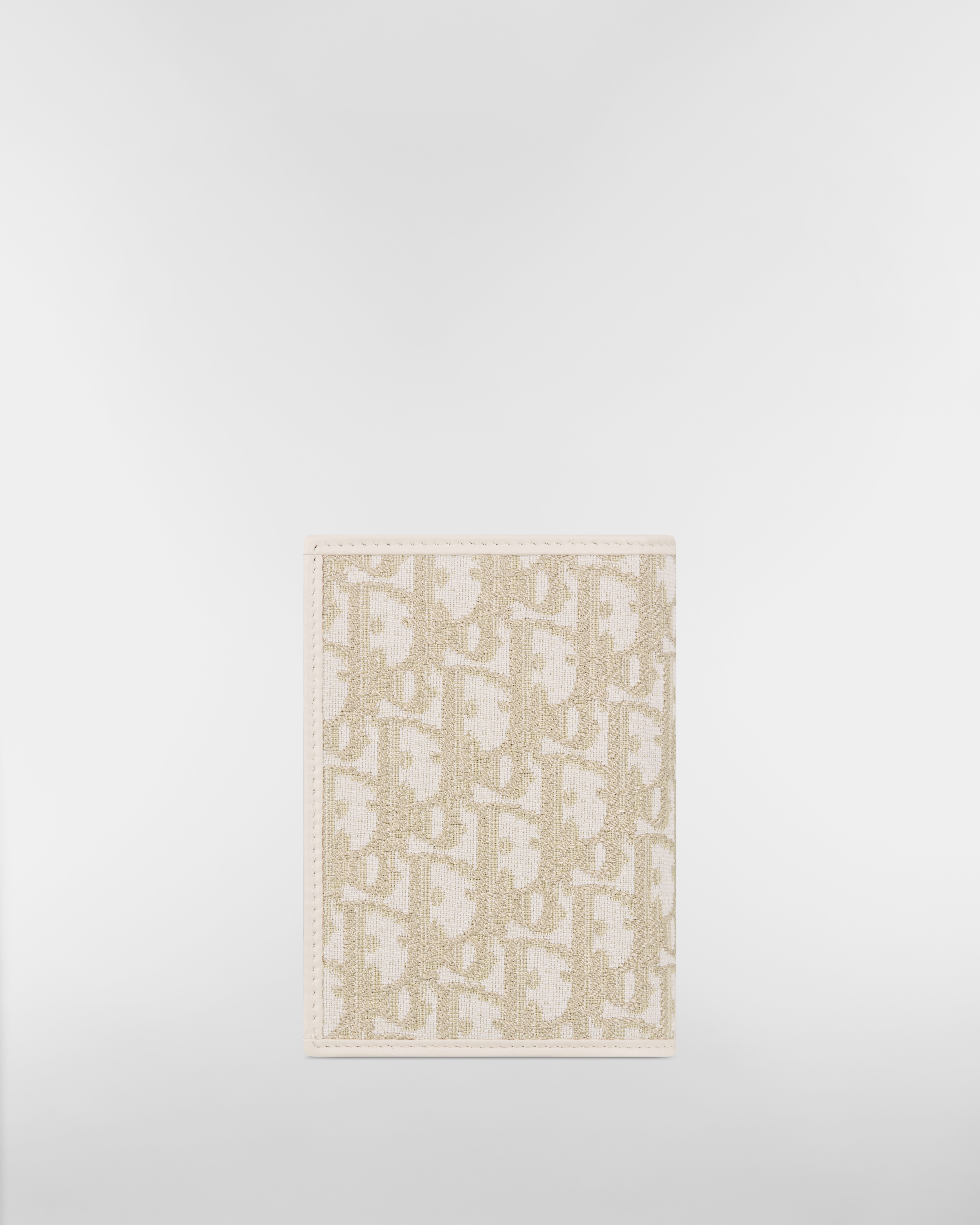 30 Montaigne 护照套 金色调 Oblique 印花面料 E08