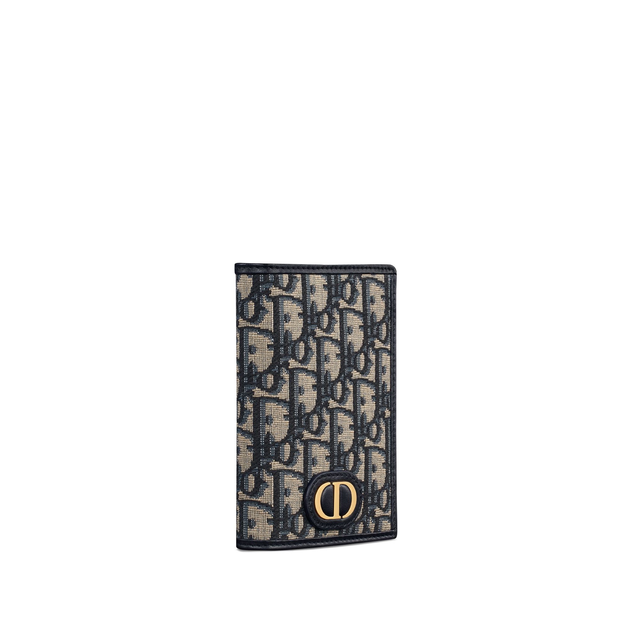 30 Montaigne 护照套 蓝色 Oblique 印花面料 E03