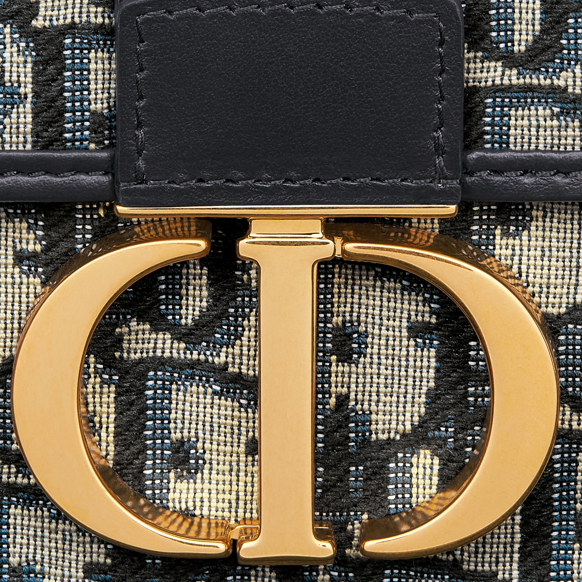 Miss Montaigne 迷你链条手袋 蓝色 Oblique 印花面料 E09