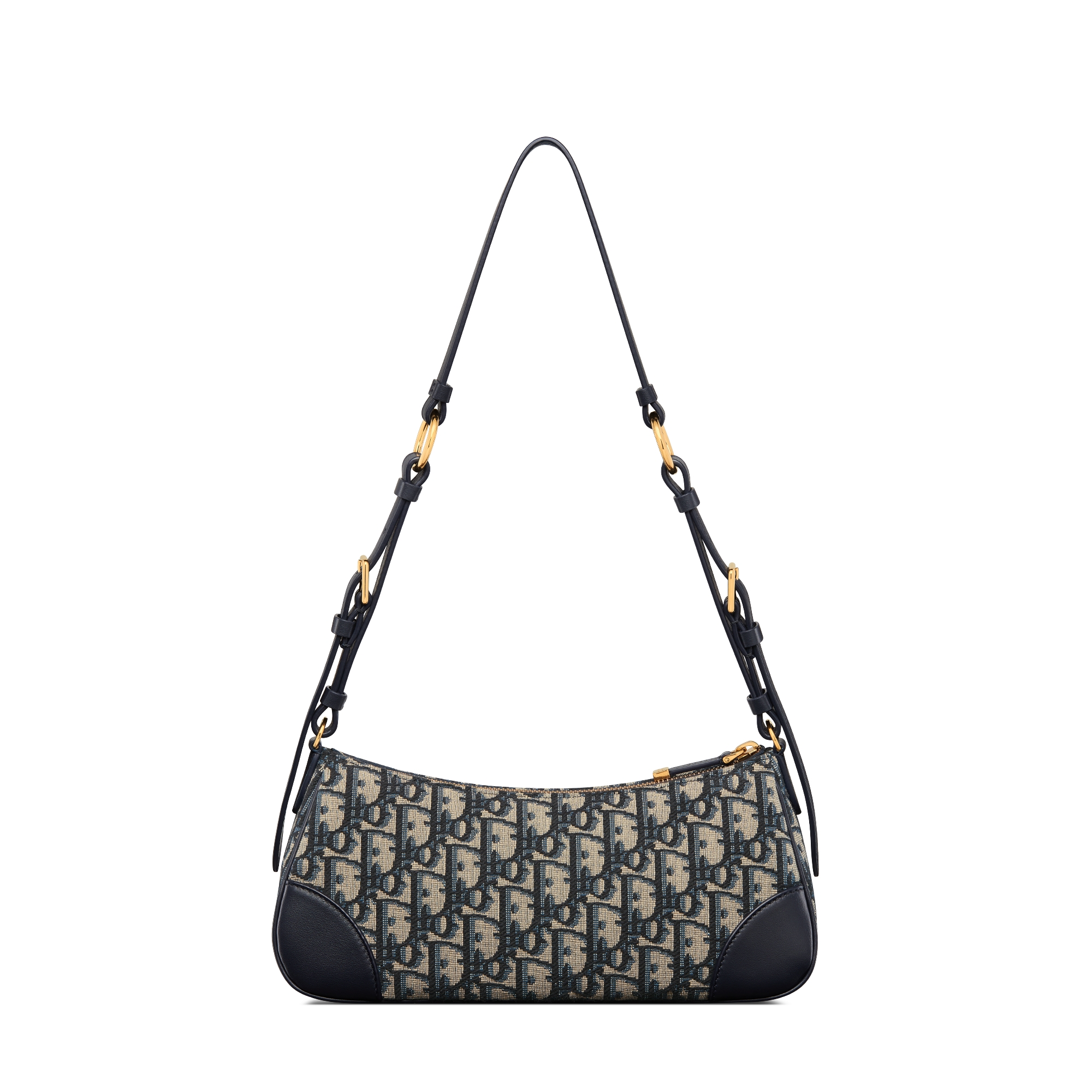 30 Montaigne Wanderlust 迷你手袋 蓝色 Oblique 印花面料和光滑牛皮革 E08