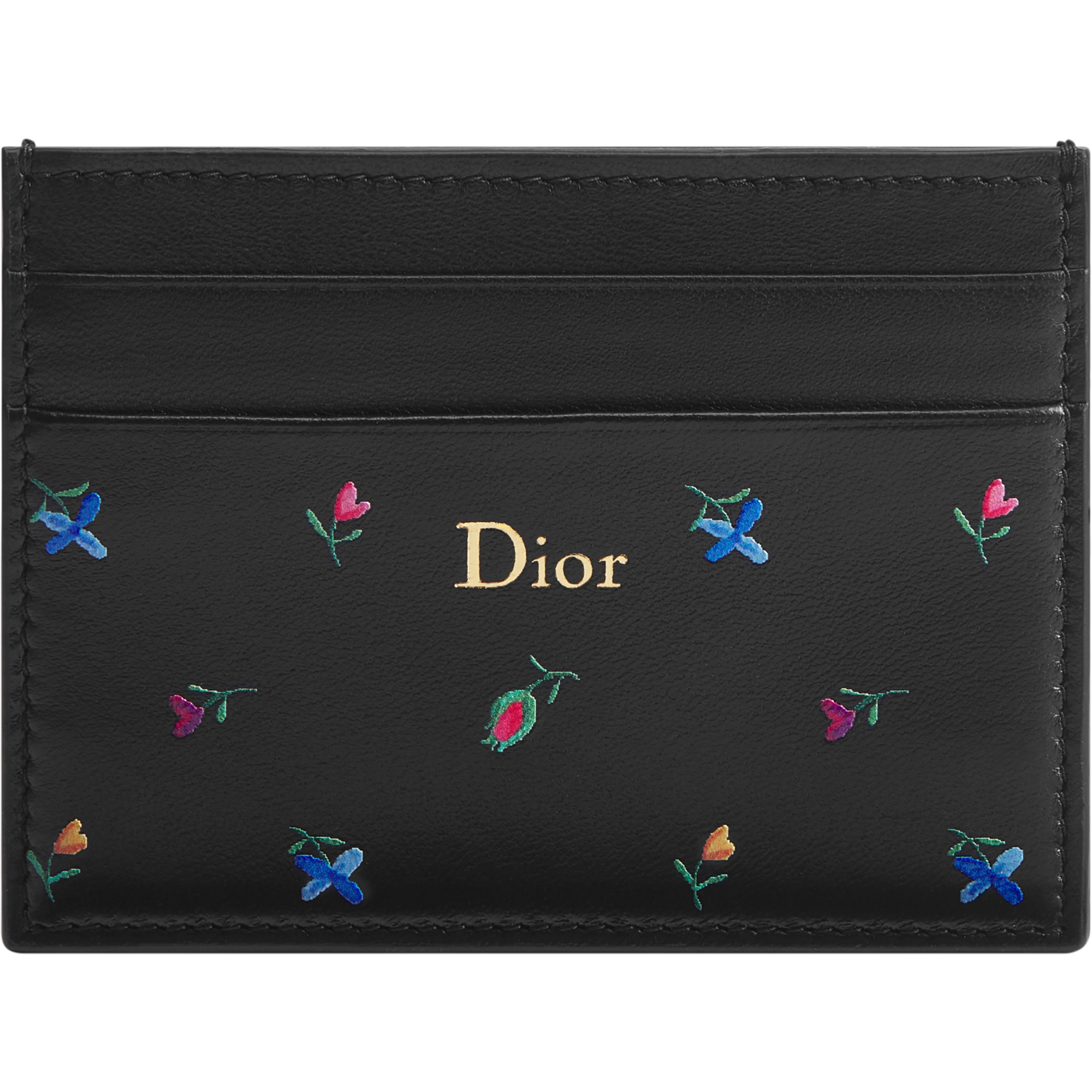  黑色羊皮革多色 Revolution Flowers 图案印花