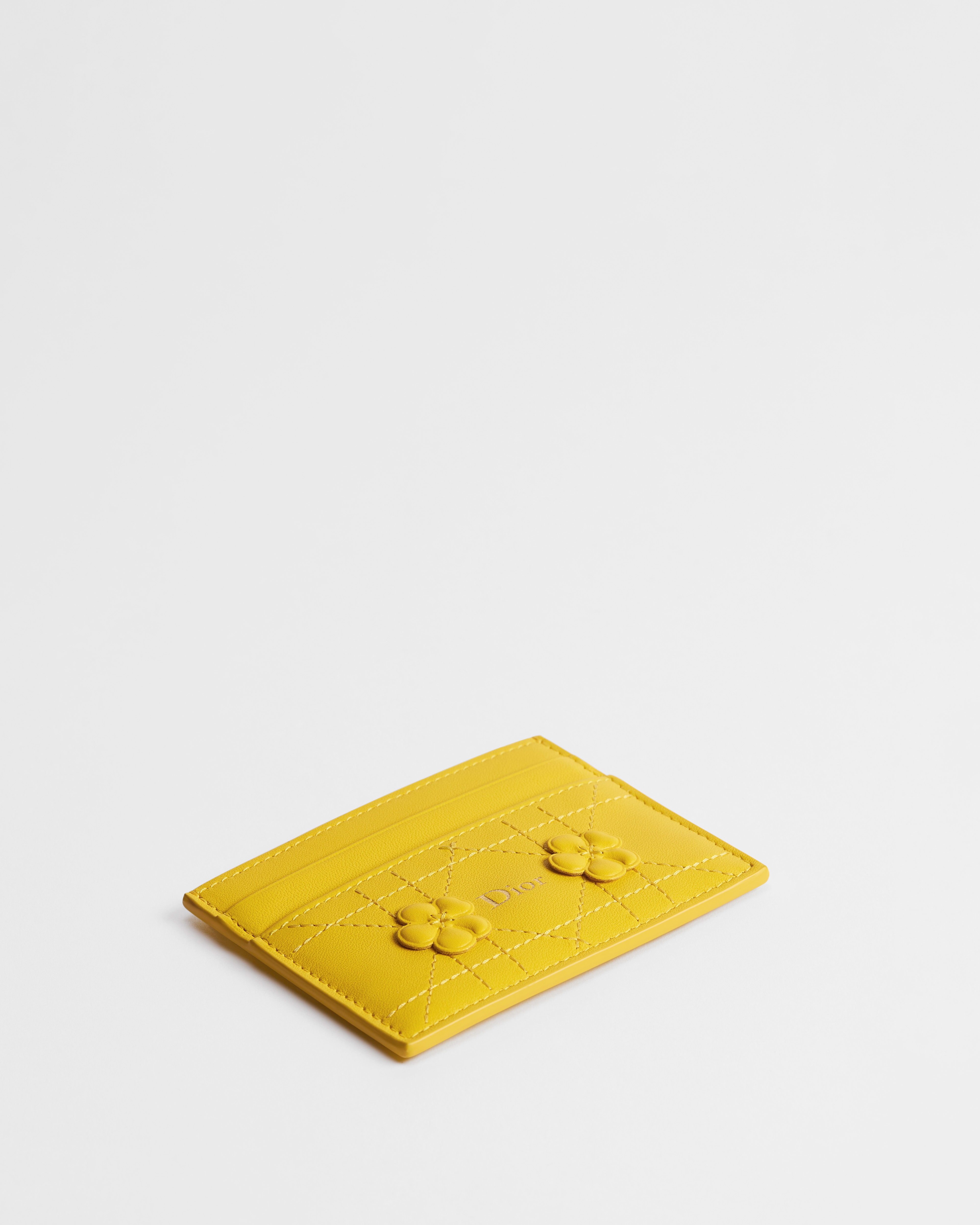 Dior Jardin Freesia 卡夹 羊皮革藤格纹 Dior Buttercup 图案刺绣 E06