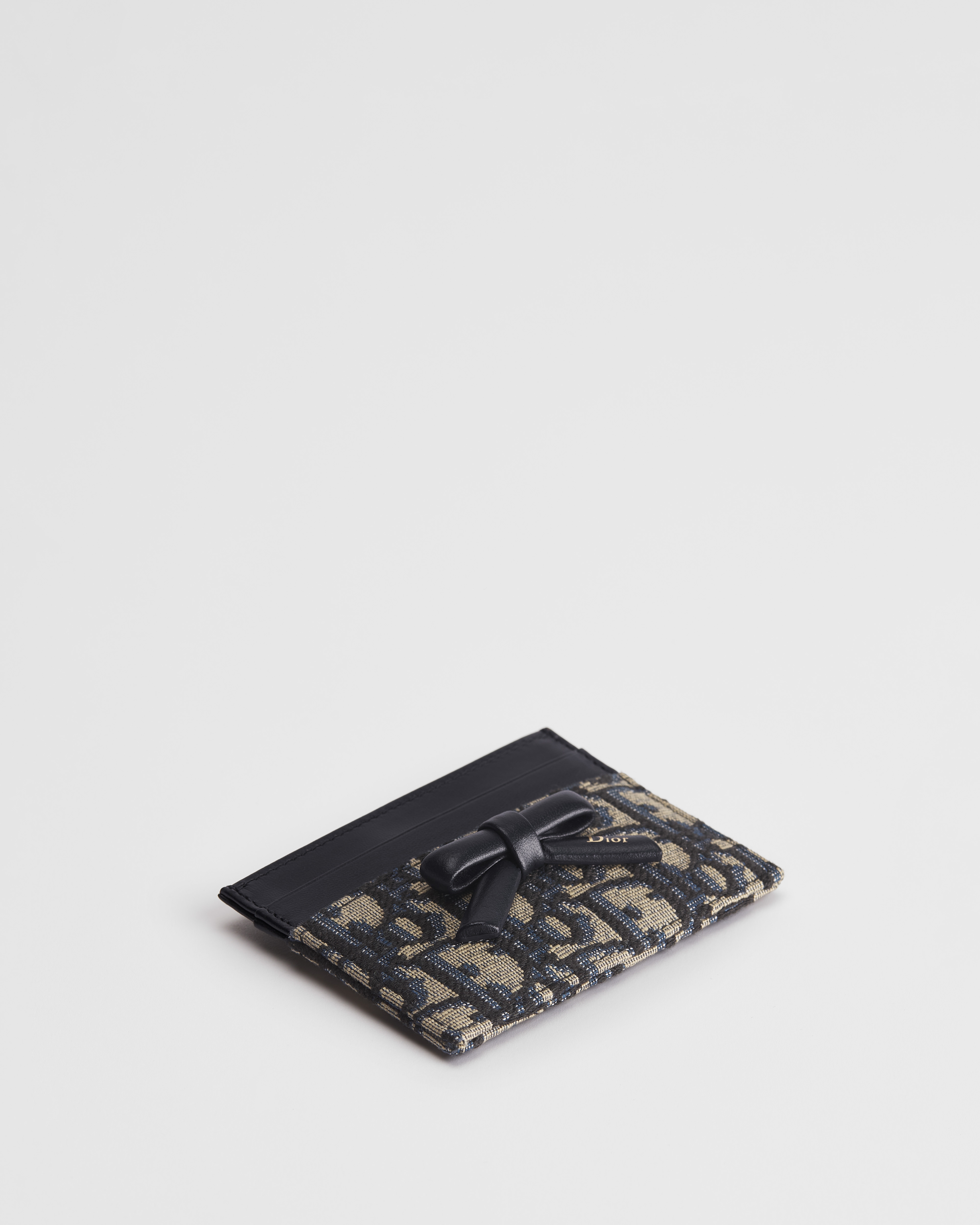 Dior Oblique Bow Freesia 卡夹 蓝色 Oblique 印花面料 E03