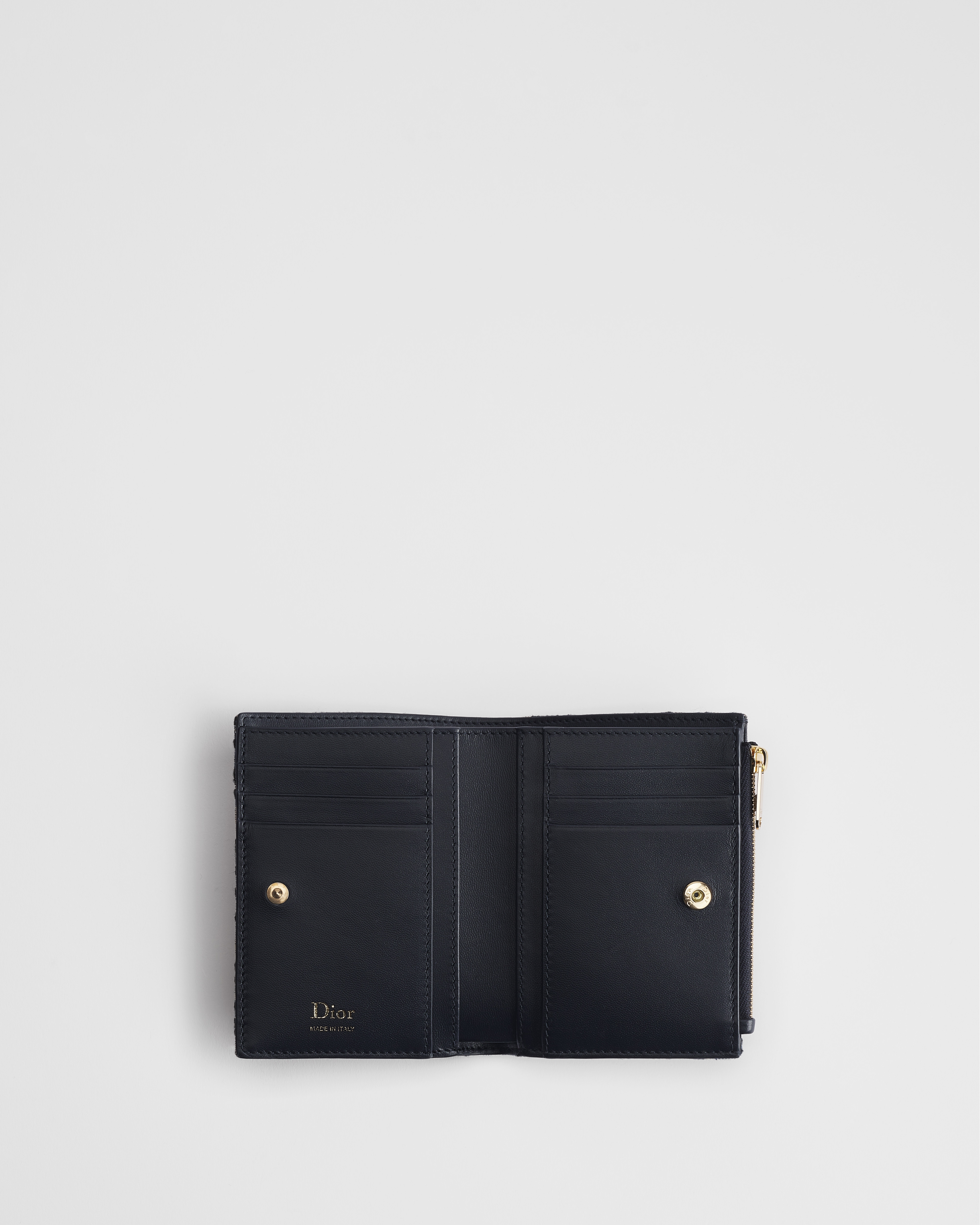 Dior Oblique Bow Dahlia 钱包 蓝色 Oblique 印花面料 E07