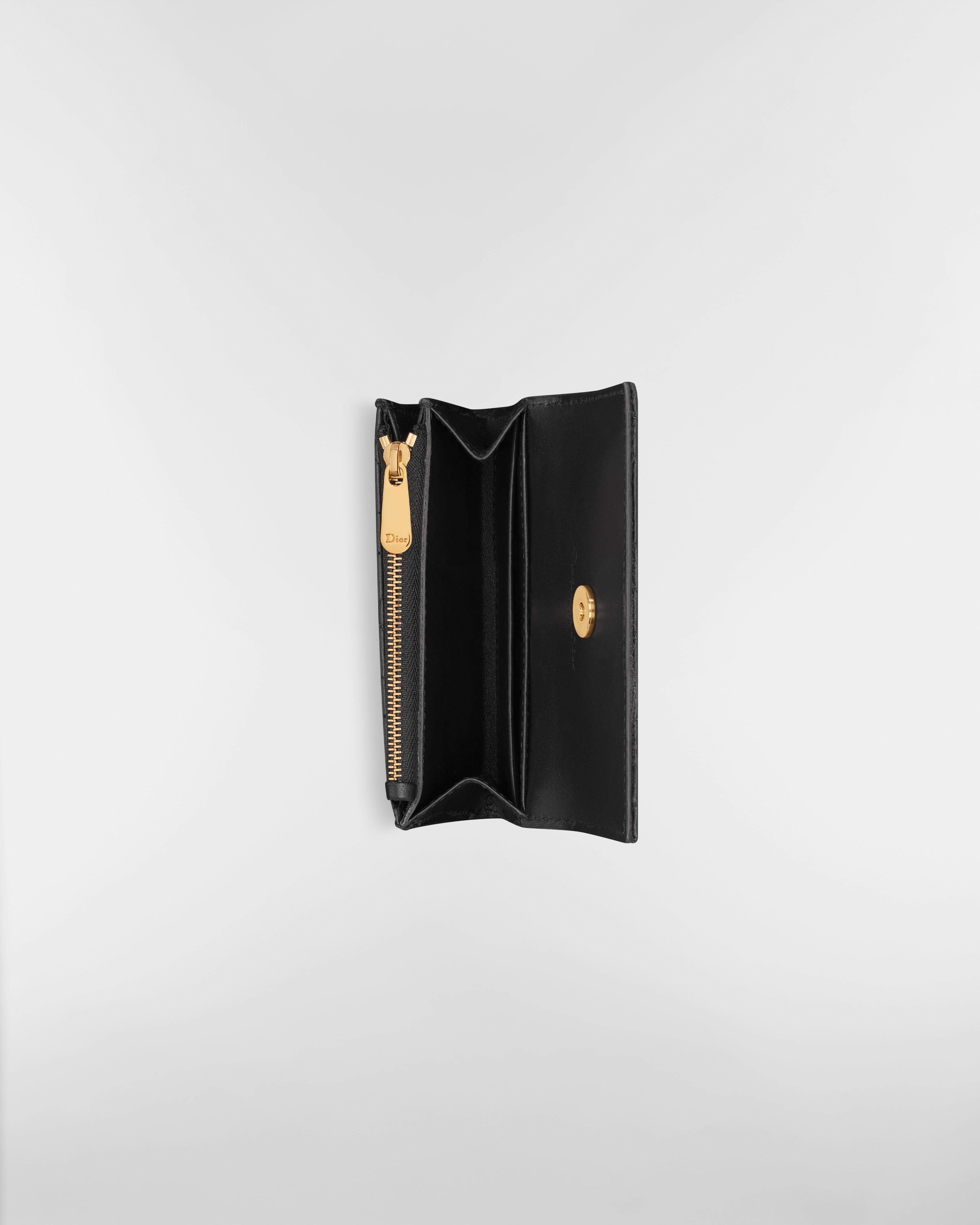 Dior Jolie Glycine 钱包 黑色羊皮革藤格纹 E06