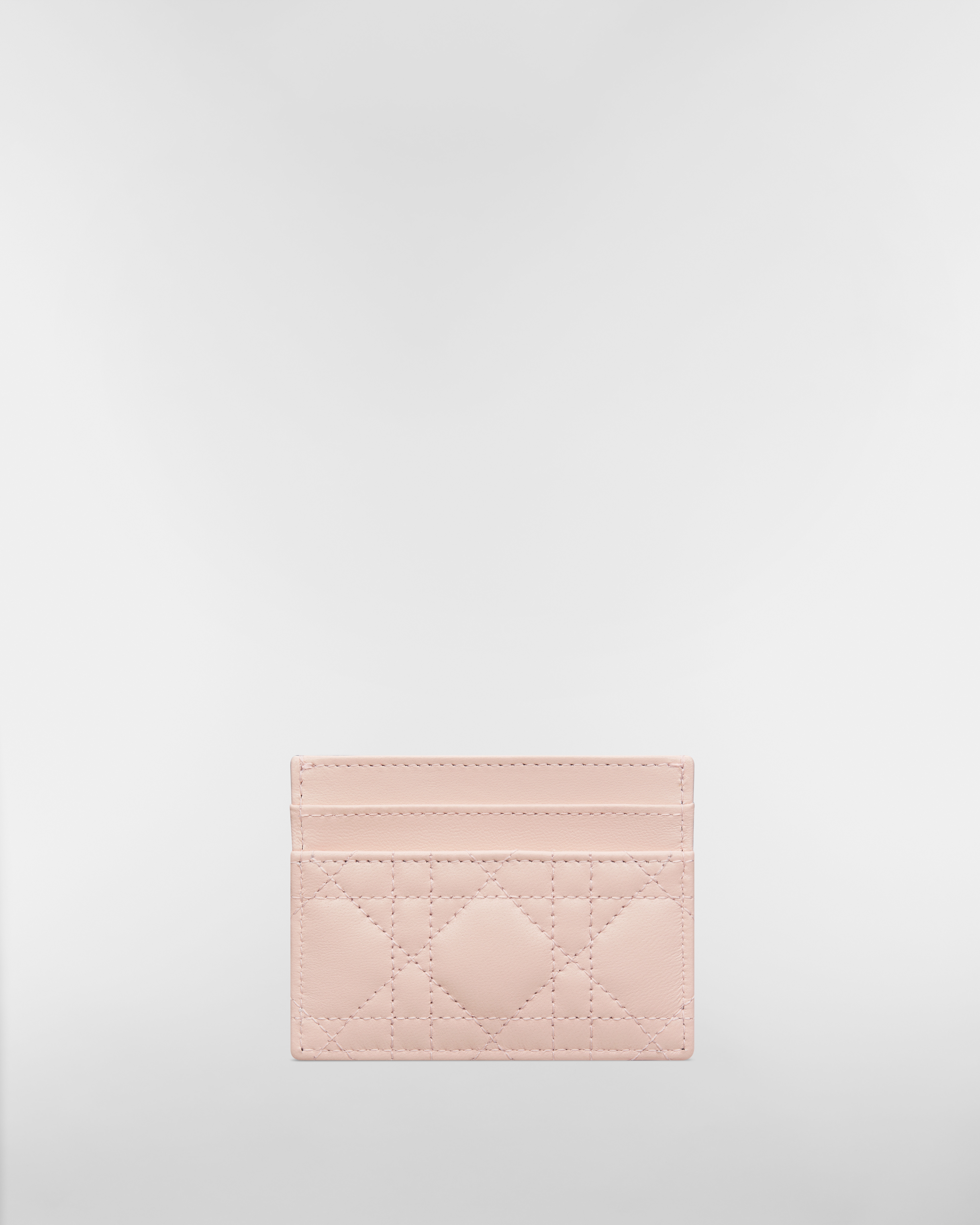 Dior Jolie Freesia 卡夹 胭脂粉色羊皮革藤格纹 E08