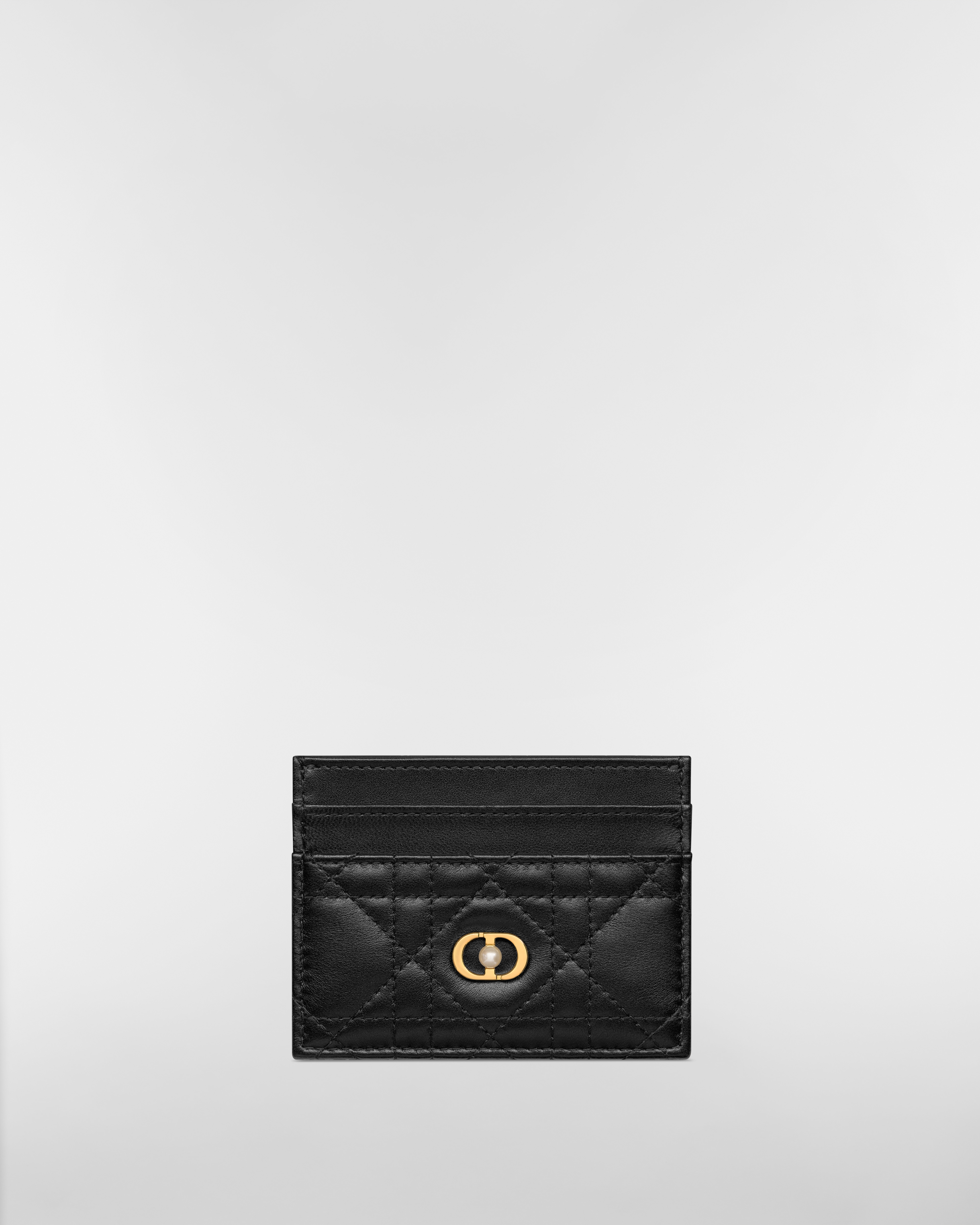 Dior Jolie Freesia 卡夹 黑色羊皮革藤格纹 E01