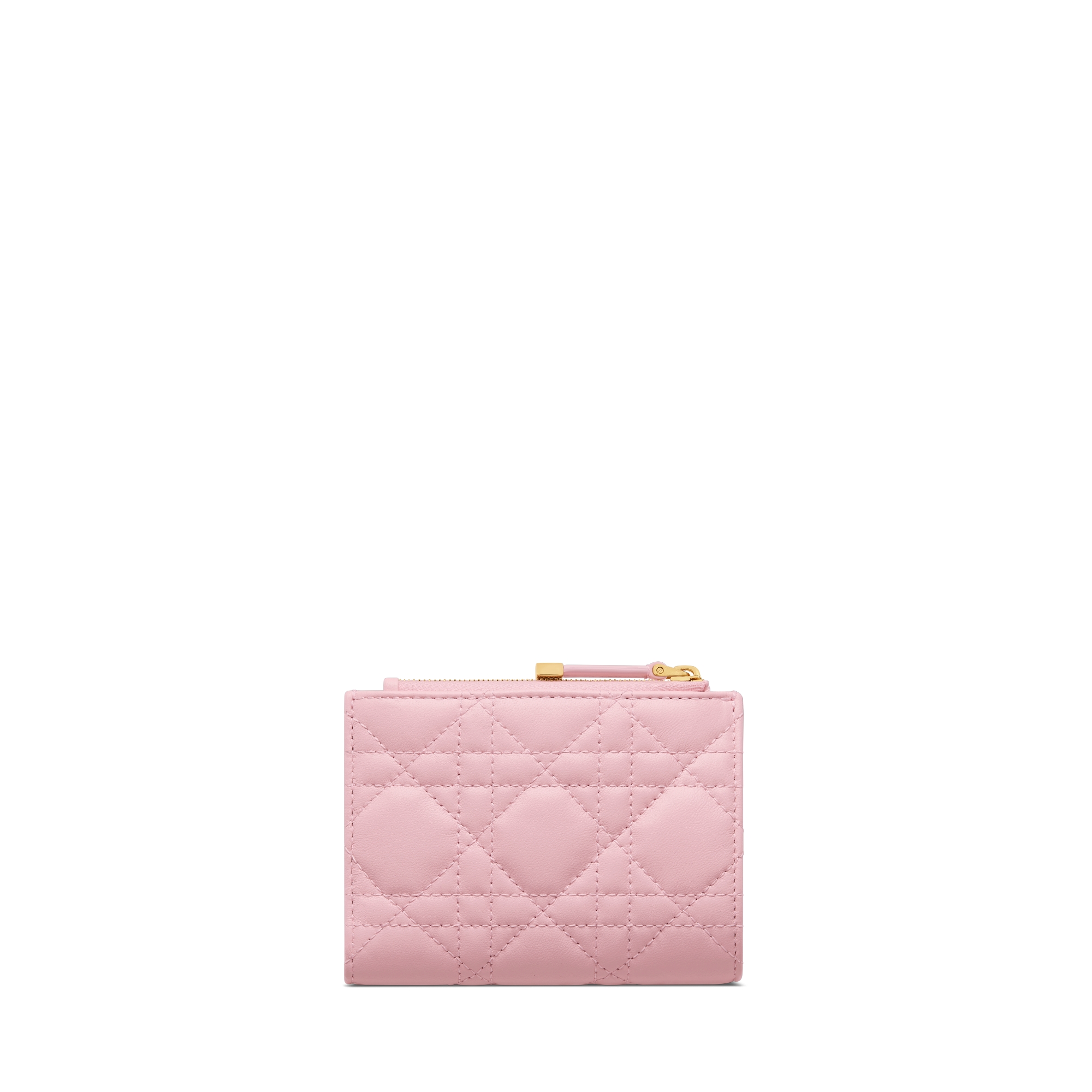 Dior Jolie Dahlia 钱包 樱花粉色羊皮革藤格纹 E08