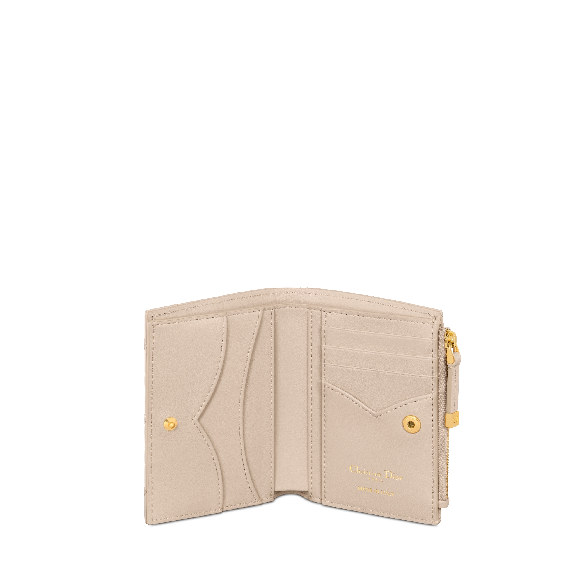 Dior Jolie Dahlia 钱包 胭脂米色羊皮革藤格纹 E07