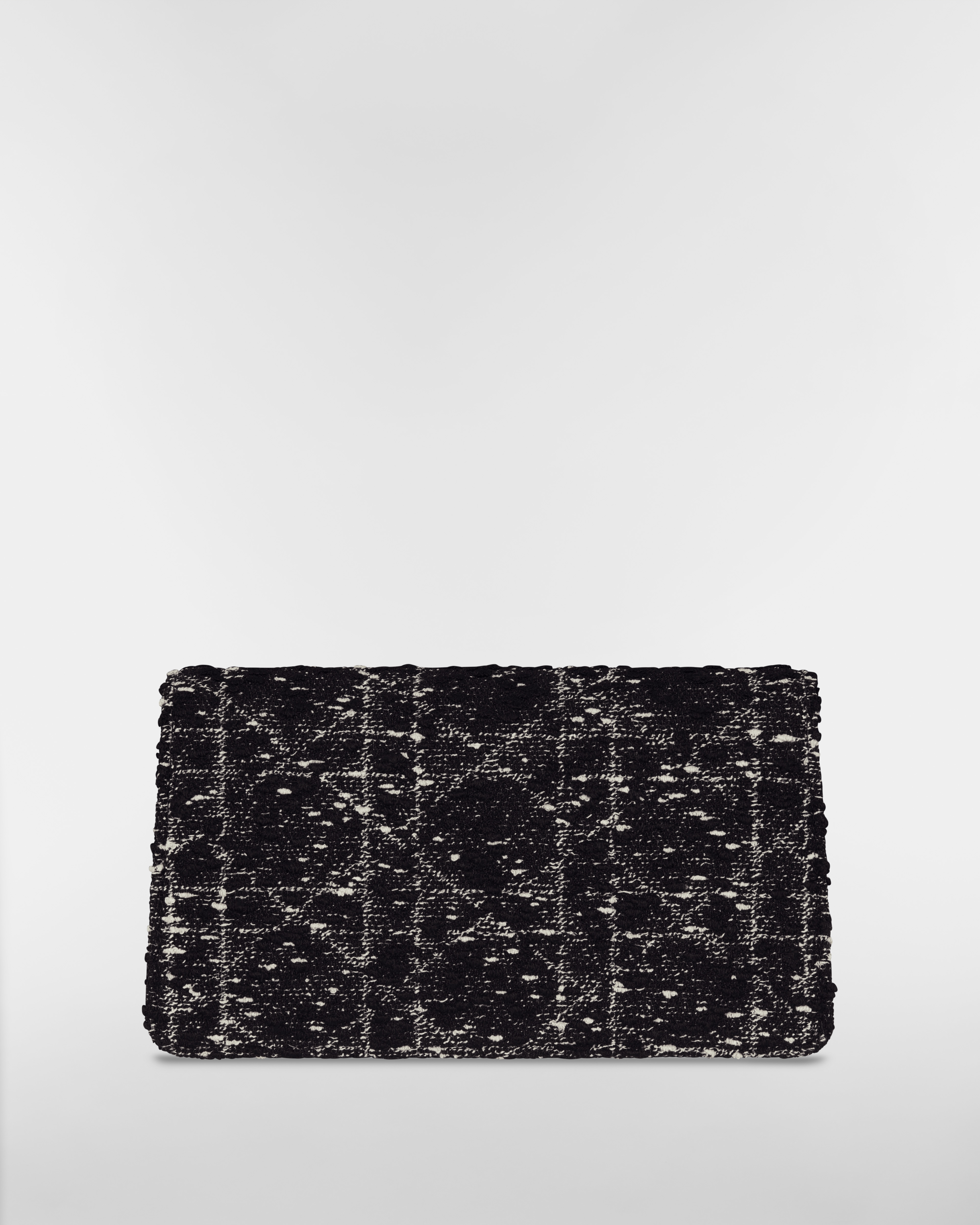 Dior Jolie 迷你链条手袋 黑色粗花呢白色藤格纹图案 E08