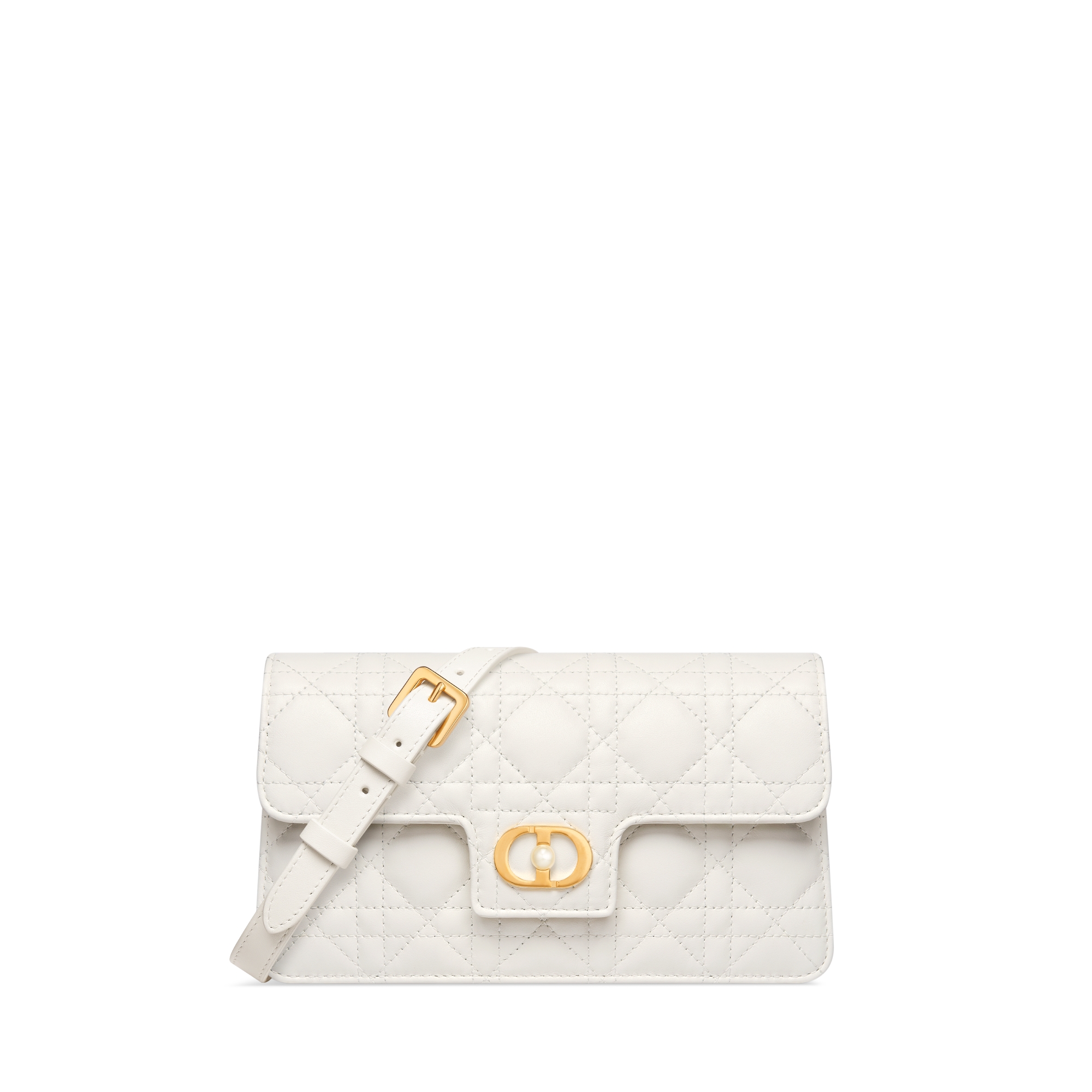 Dior Jolie 迷你链条手袋 奶白色羊皮革藤格纹 E01