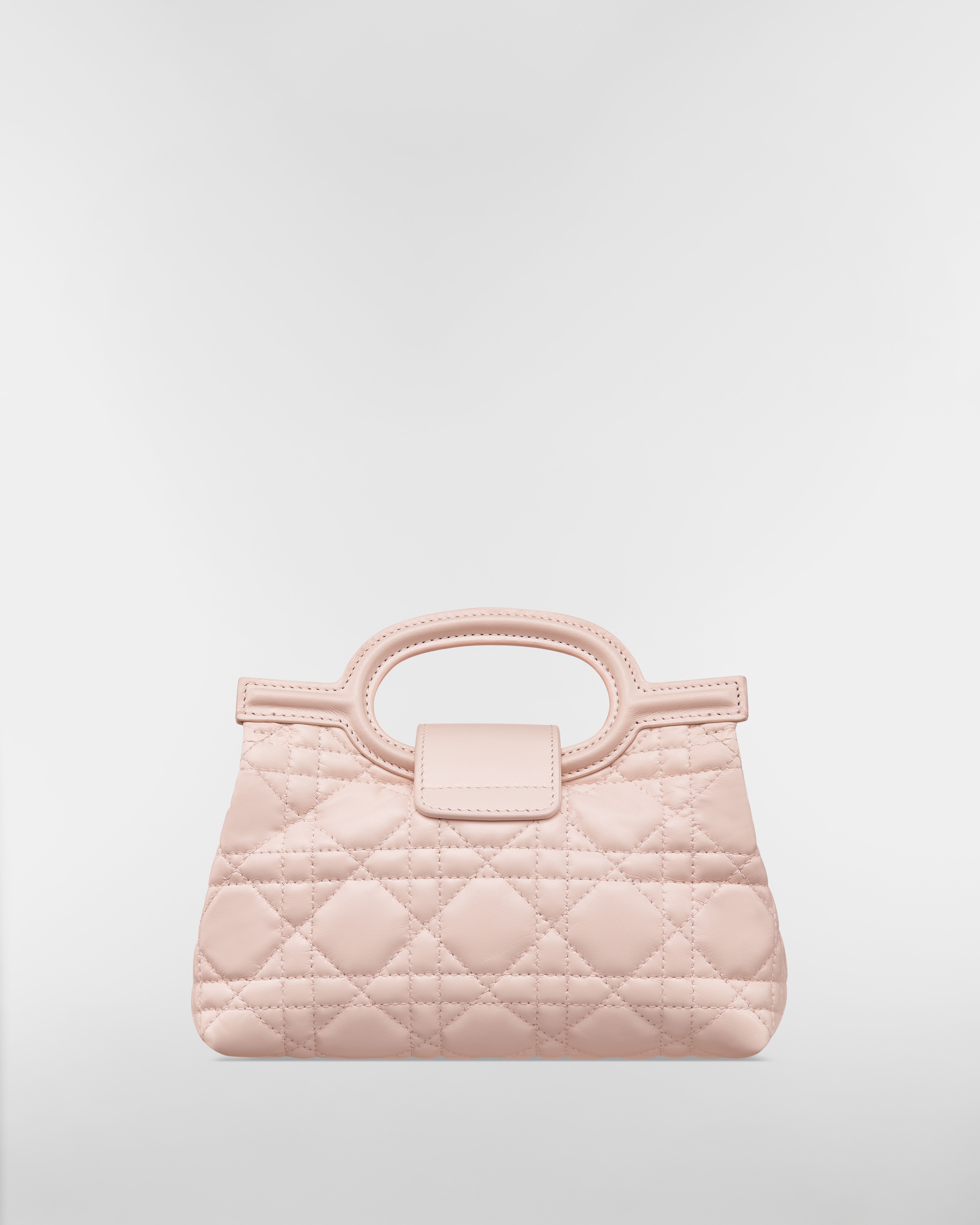 Dior Jolie Top Handle 迷你链条手袋 胭脂粉色羊皮革藤格纹 E08