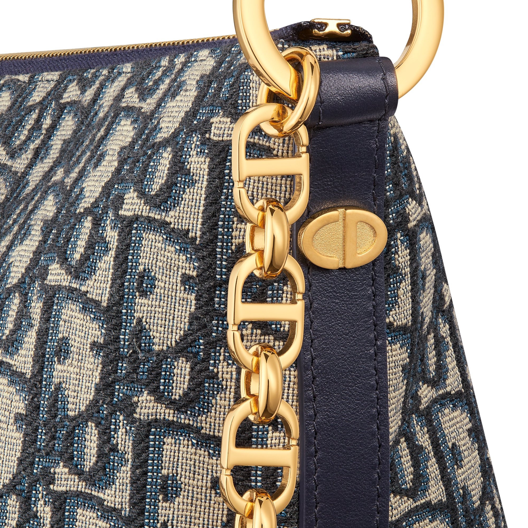 Diorstar Hobo 链条手袋 蓝色 Oblique 印花面料 E09