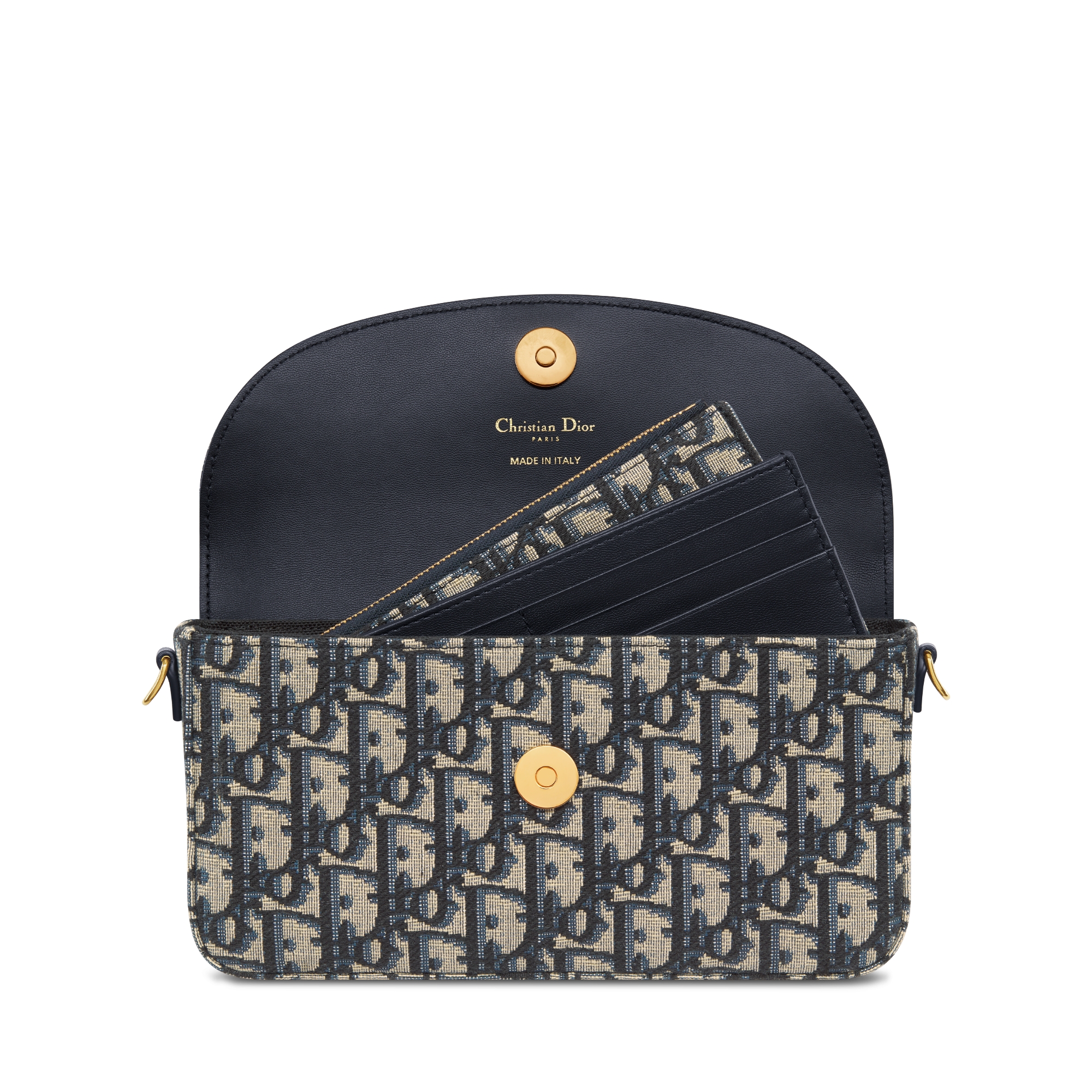 30 Montaigne 链条手袋 蓝色 Oblique 印花面料 E10