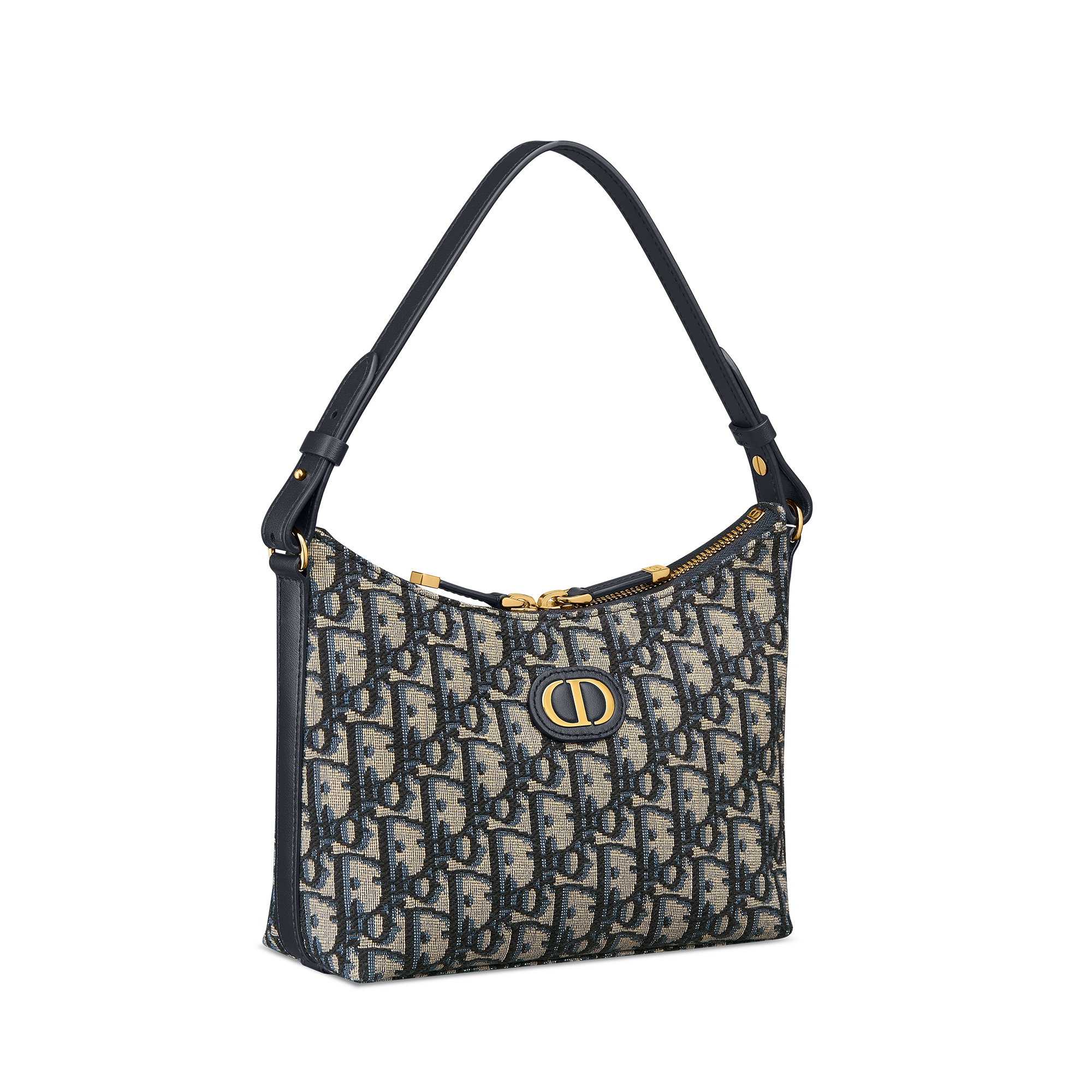 30 Montaigne 迪奥之爱迷你链条手袋 蓝色 Oblique 印花面料 E03