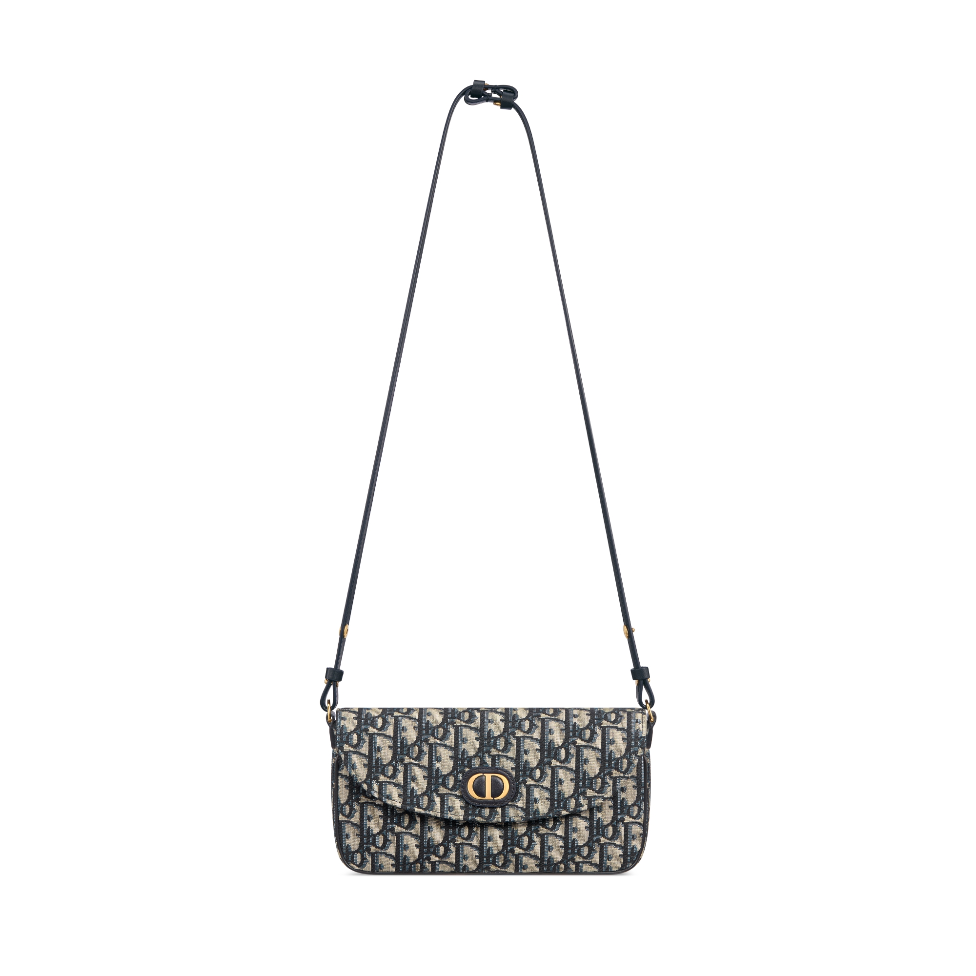 30 Montaigne D-Vine 链条手袋 蓝色 Oblique 印花面料 E07