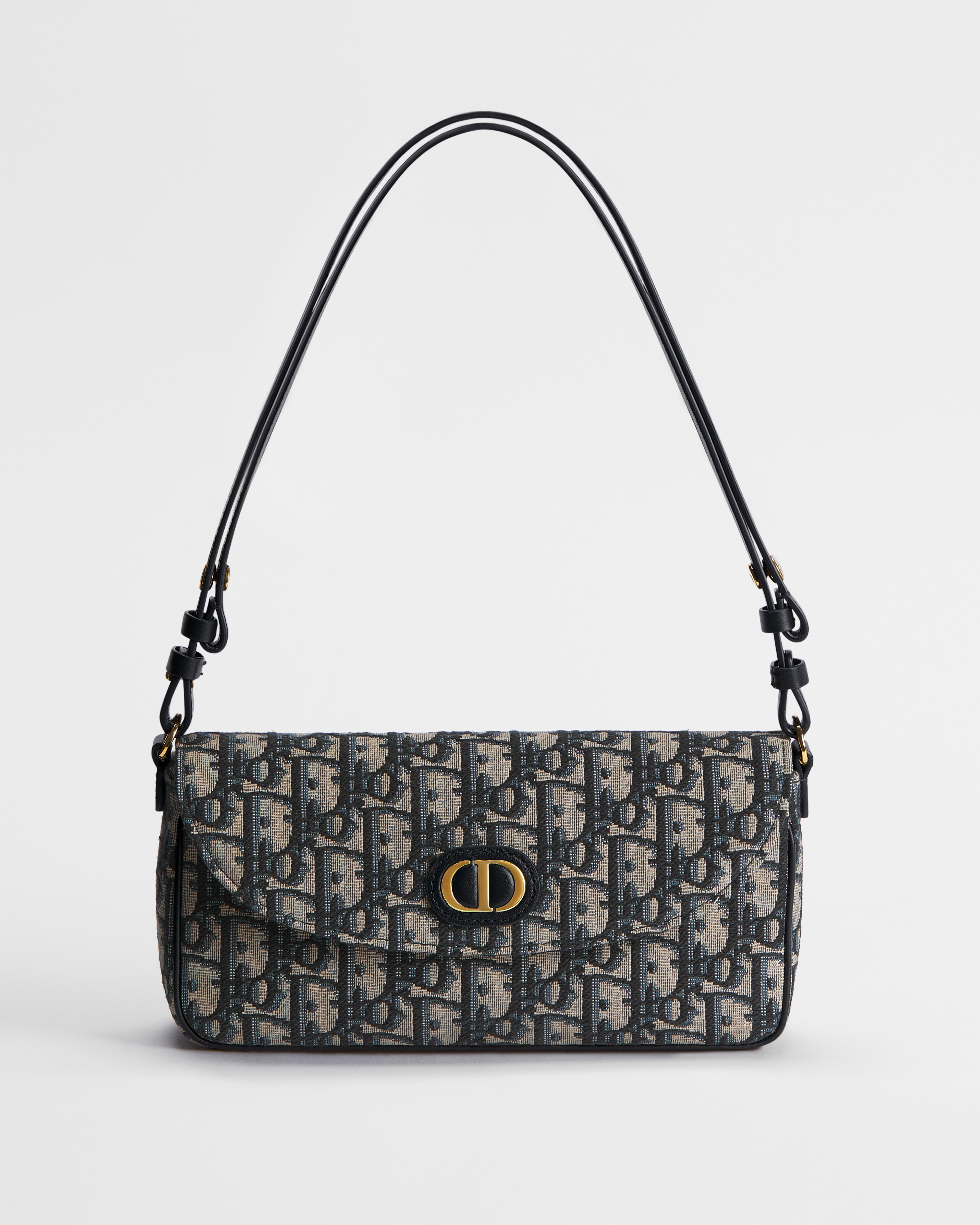 30 Montaigne D-Vine 链条手袋 蓝色 Oblique 印花面料 E07