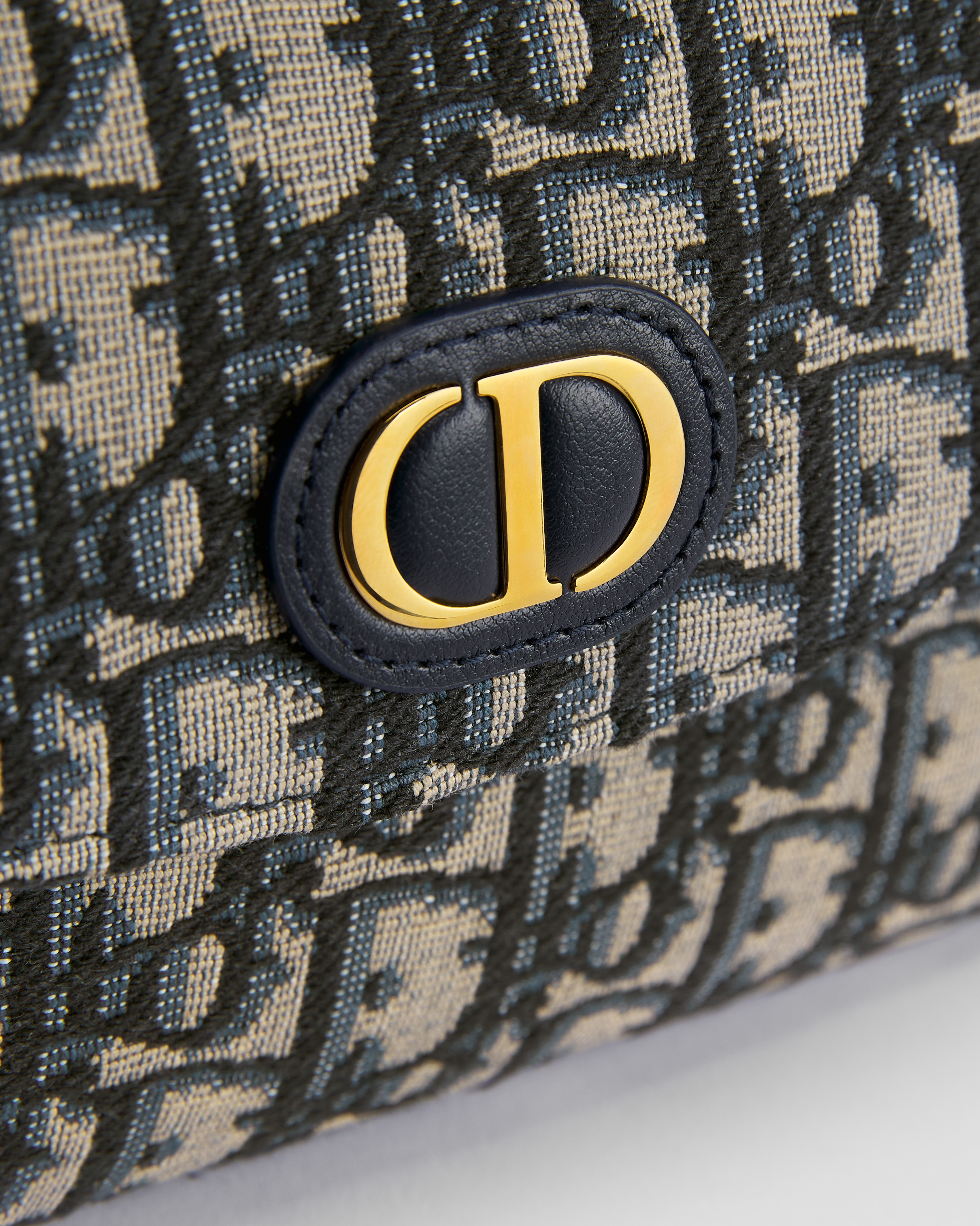 30 Montaigne D-Vine 链条手袋 蓝色 Oblique 印花面料 E09