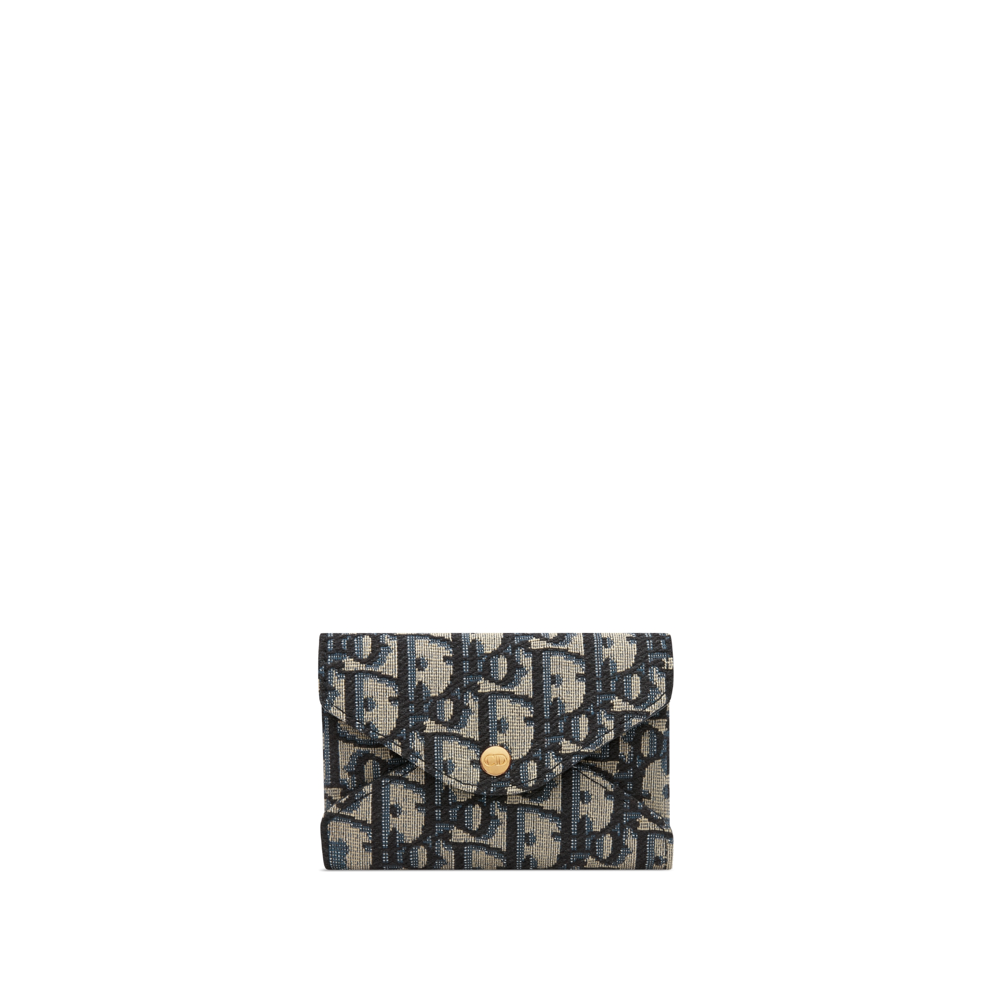 DiorTravel Harebell 卡夹 蓝色 Oblique 印花面料 E01