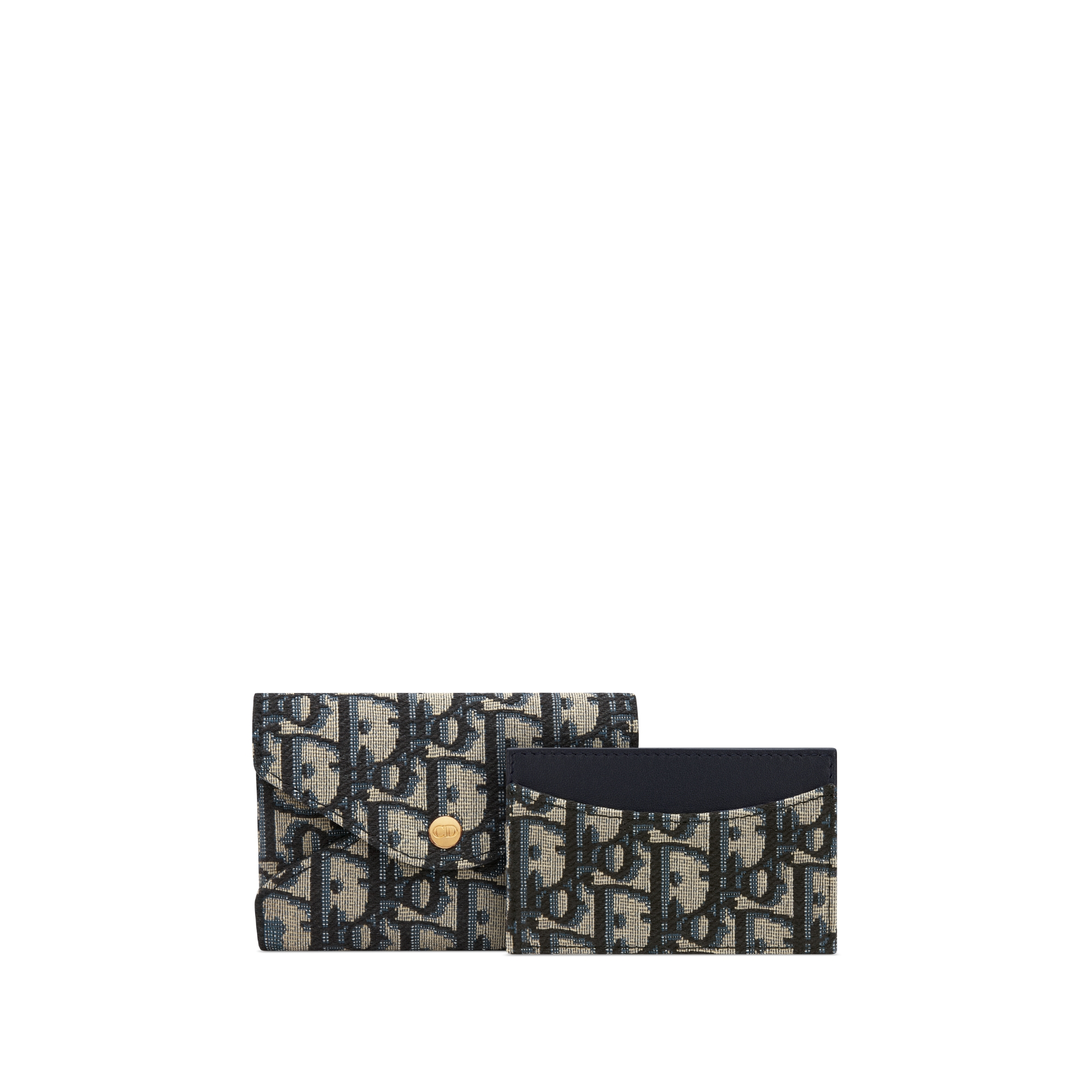 DiorTravel Harebell 卡夹 蓝色 Oblique 印花面料 E09