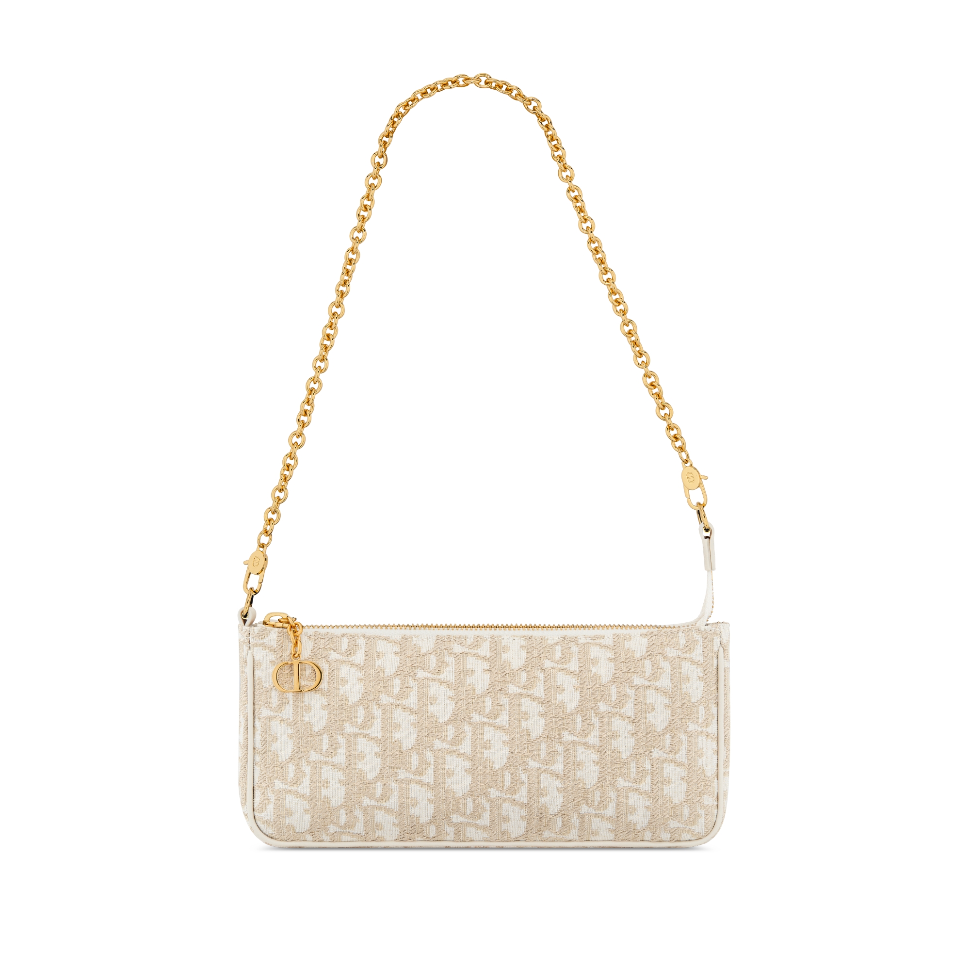 30 Montaigne 链条手袋 金色调 Oblique 印花面料 E07