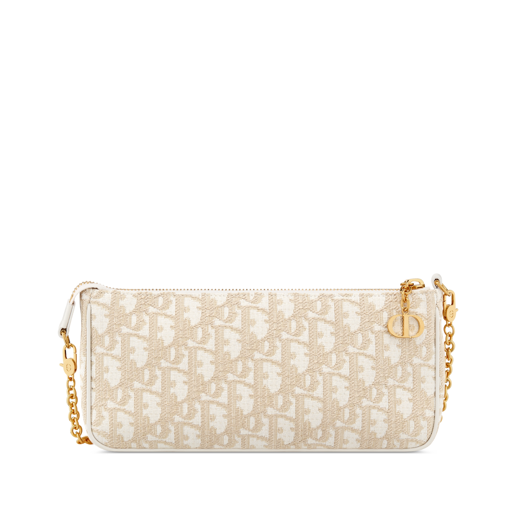 30 Montaigne 链条手袋 金色调 Oblique 印花面料 E08